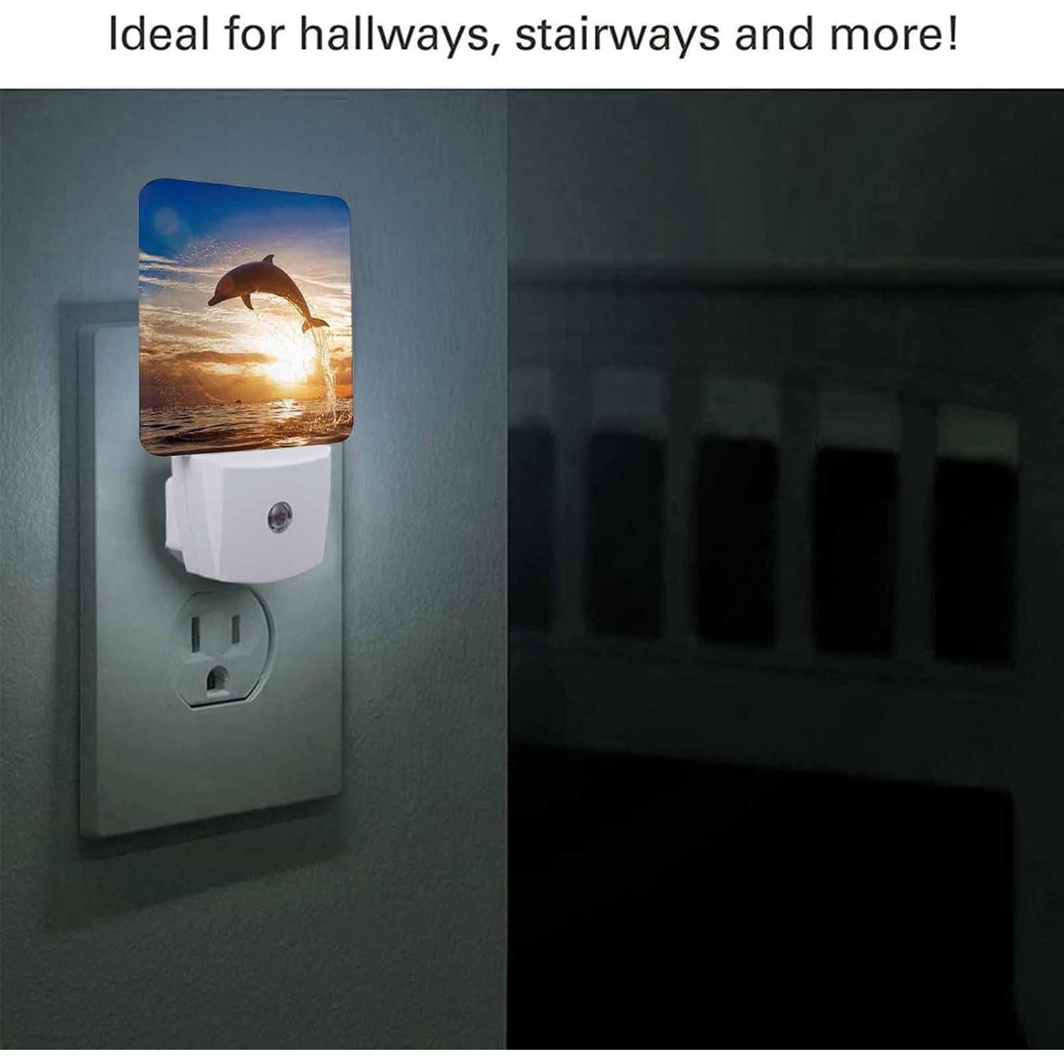 Luz Nocturna LED Chrobak Delfín Saltando 0.5W Sensor Automático