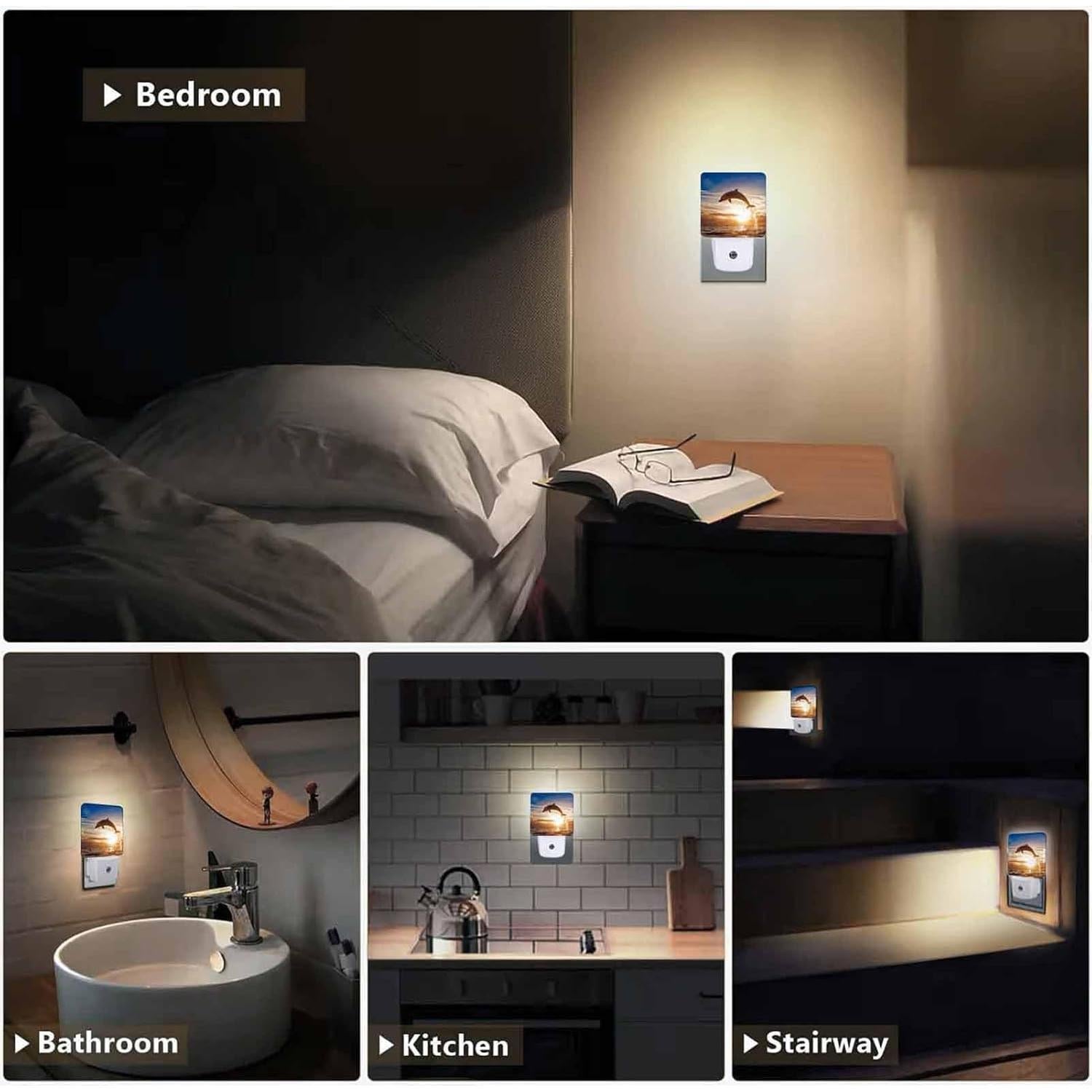 Luz Nocturna LED Chrobak Delfín Saltando 0.5W Sensor Automático