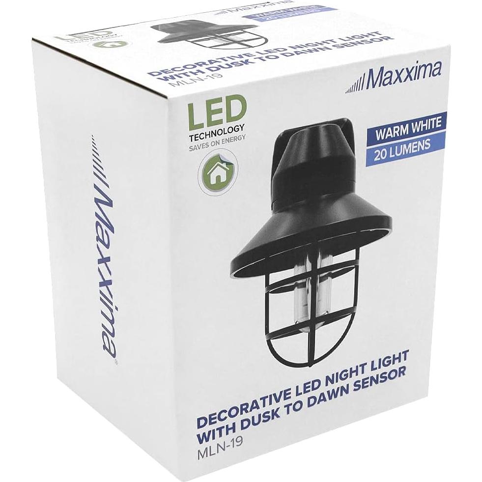 Luz Nocturna LED Maxxima MLN-19 con Sensor Automático 3000K