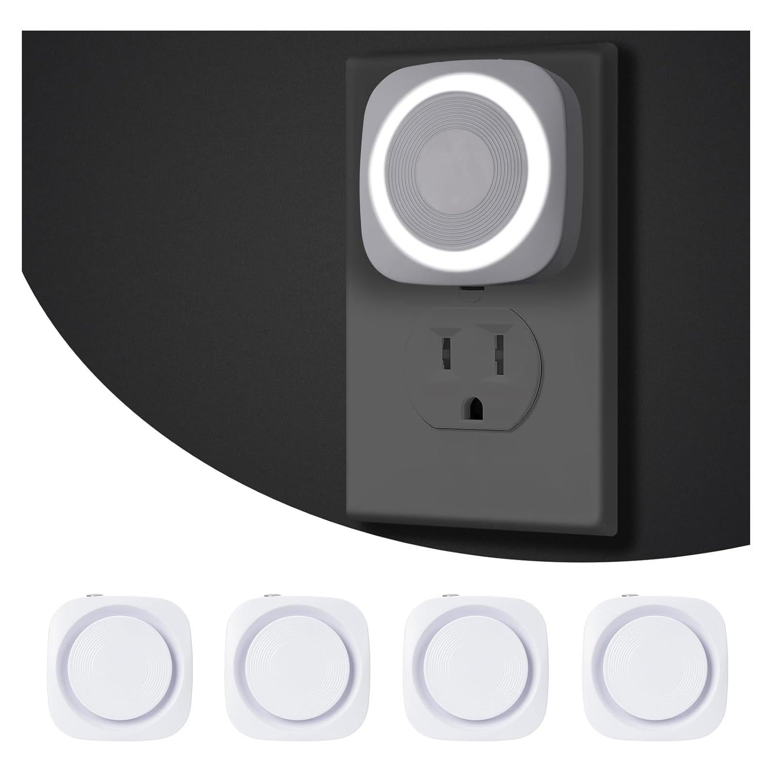 Luces Nocturnas LED Enchufables Weekuu, Regulables, 4 Paquetes