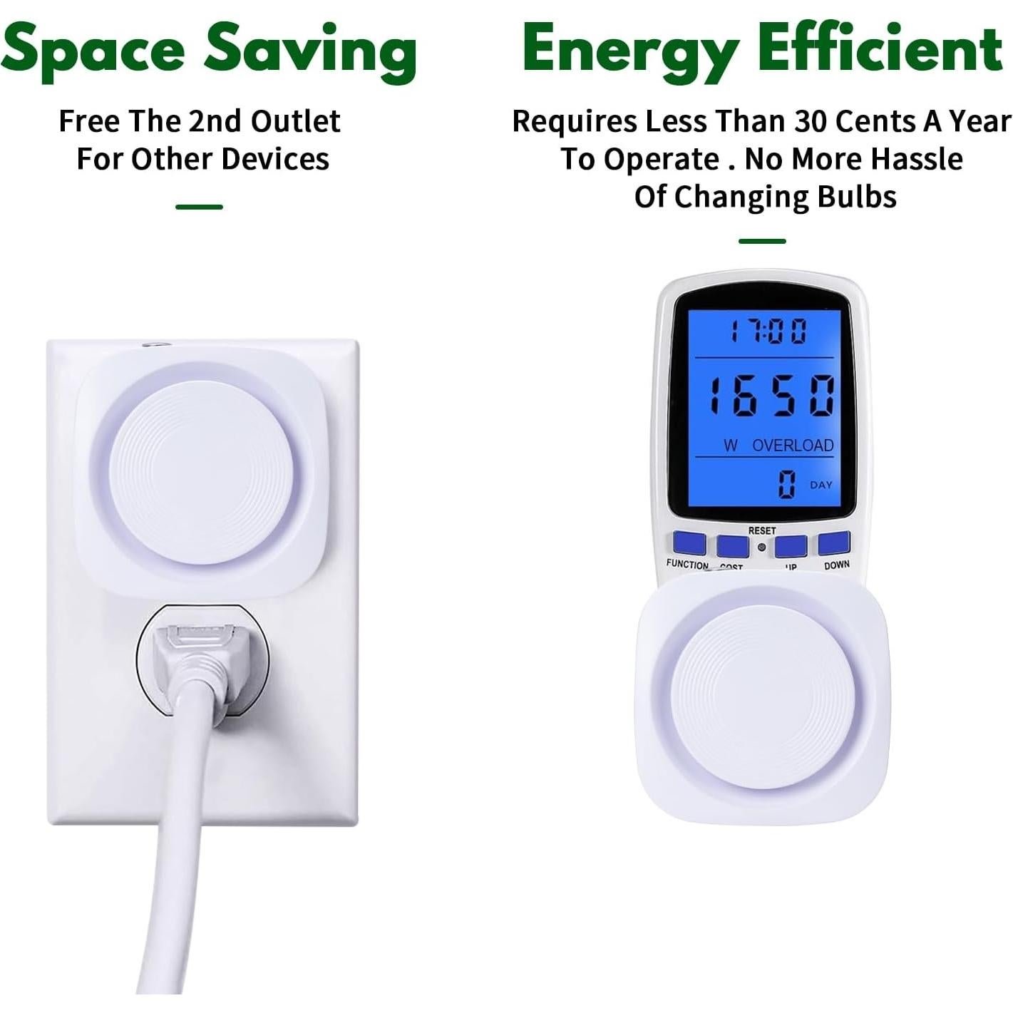 Luces Nocturnas LED Enchufables Weekuu, Regulables, 4 Paquetes