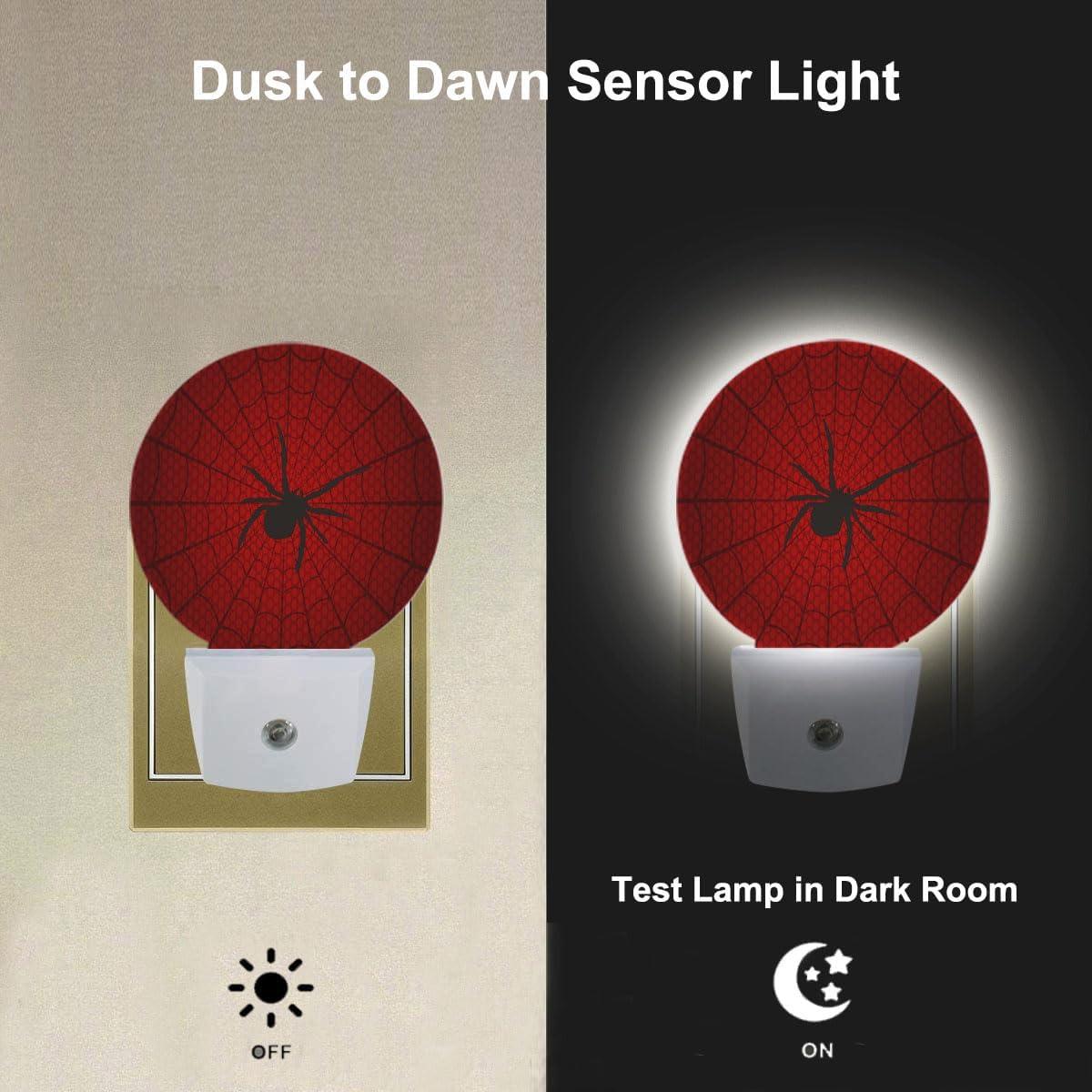 Luz Nocturna LED Uanvaha Redonda Araña Roja 0.5W