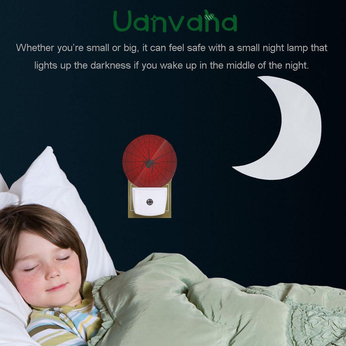 Luz Nocturna LED Uanvaha Redonda Araña Roja 0.5W