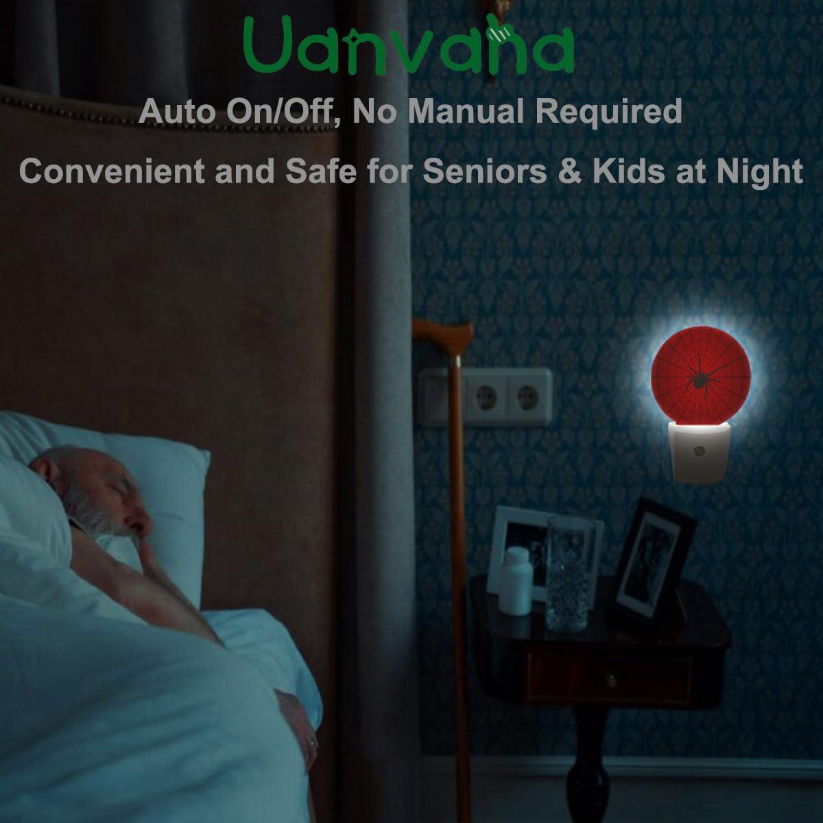 Luz Nocturna LED Uanvaha Redonda Araña Roja 0.5W