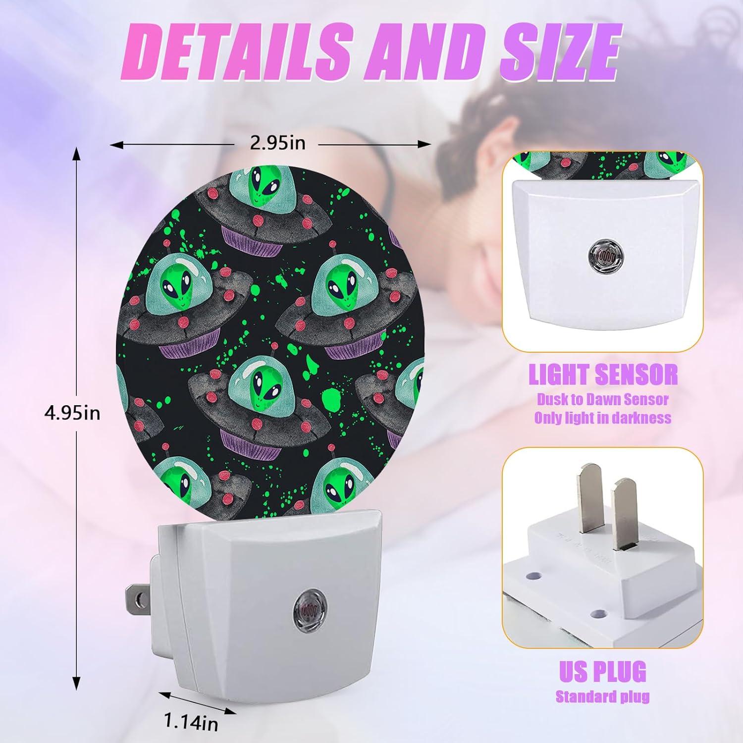 Luz Nocturna LED GANTINIR Alien Redonda con Sensor Crepúsculo