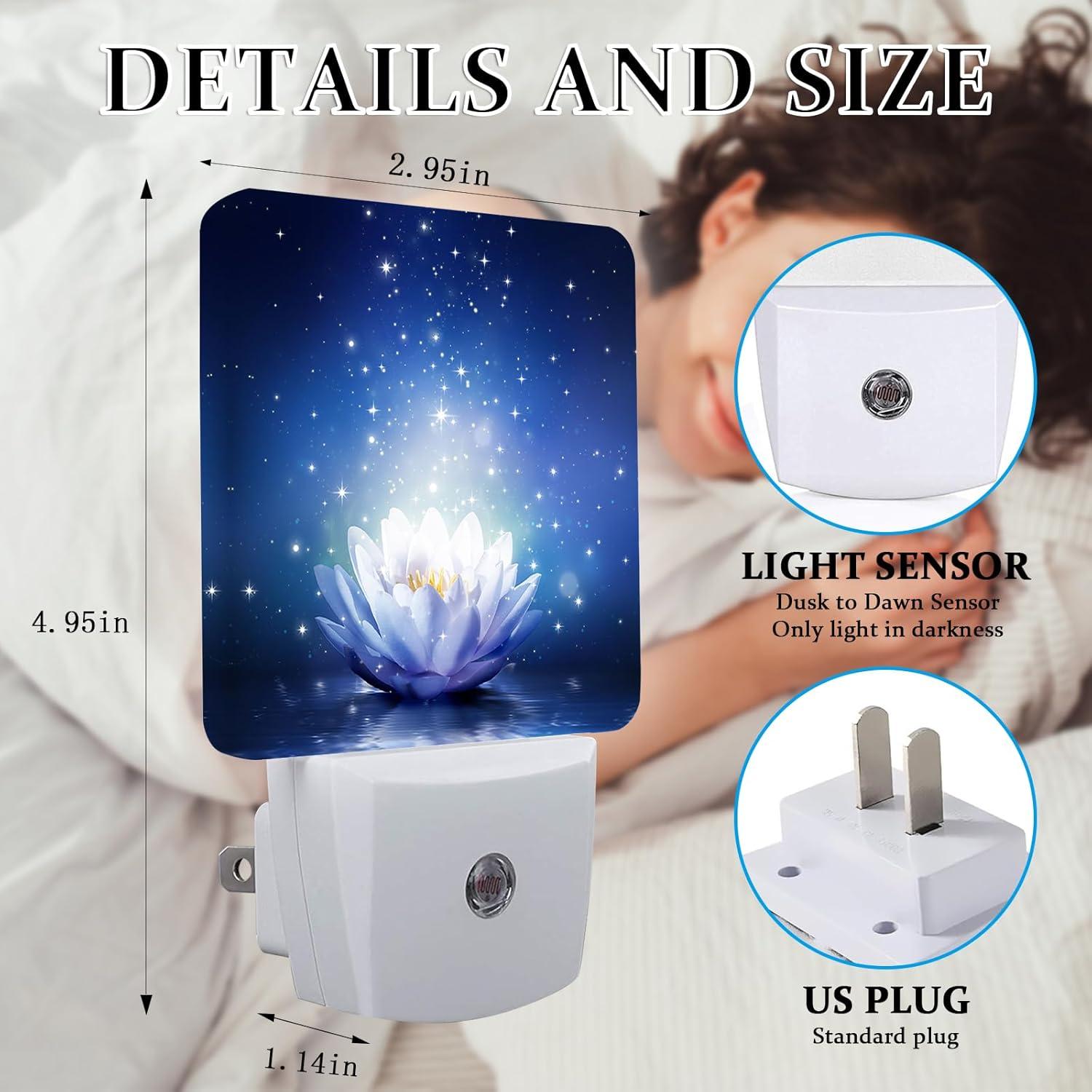 Luz Nocturna LED Flor de Loto SLHFDKL con Sensor Automático 0.5W