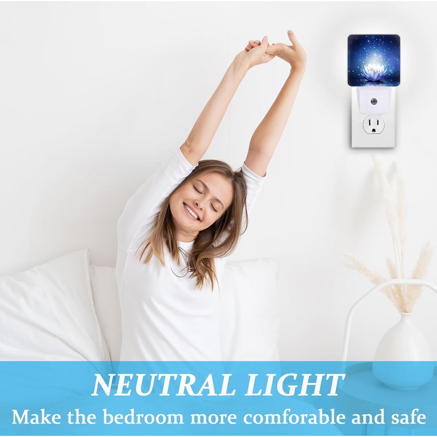 Luz Nocturna LED Flor de Loto SLHFDKL con Sensor Automático 0.5W