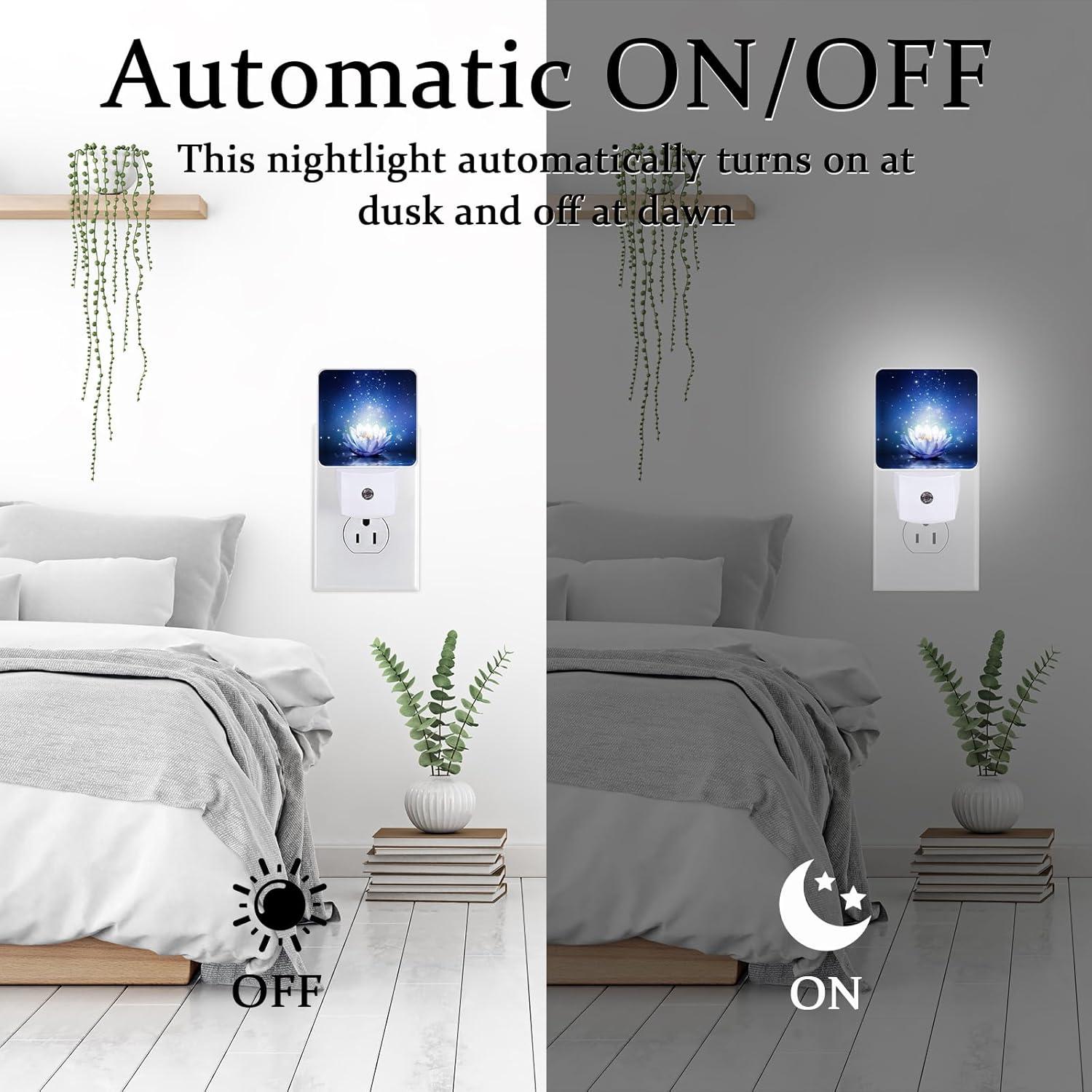 Luz Nocturna LED Flor de Loto SLHFDKL con Sensor Automático 0.5W