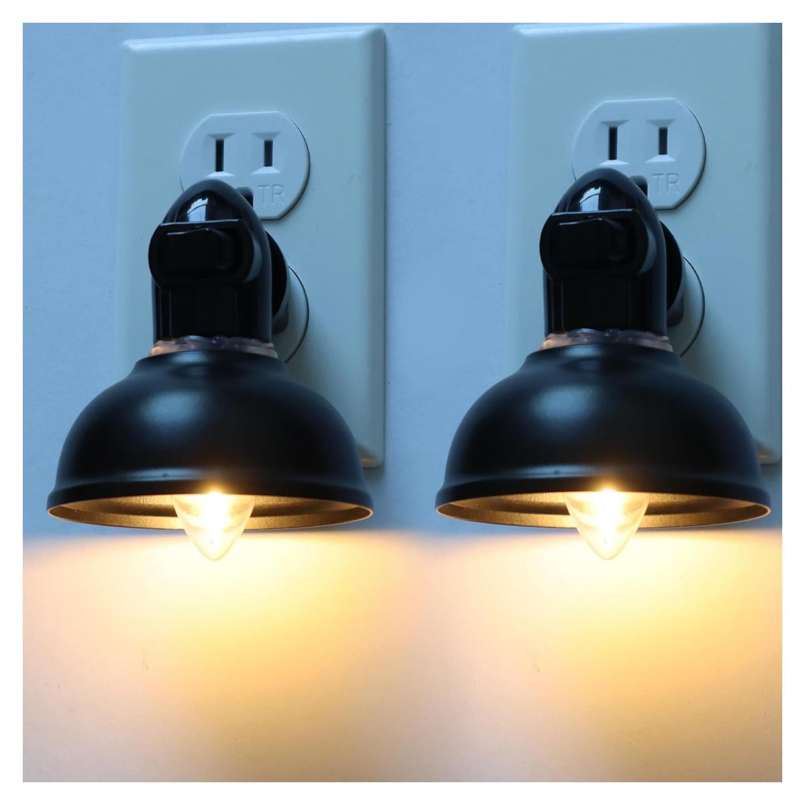 Luz Nocturna de Enchufe LOIWON Vintage 0.5W LED Pantalla Metal