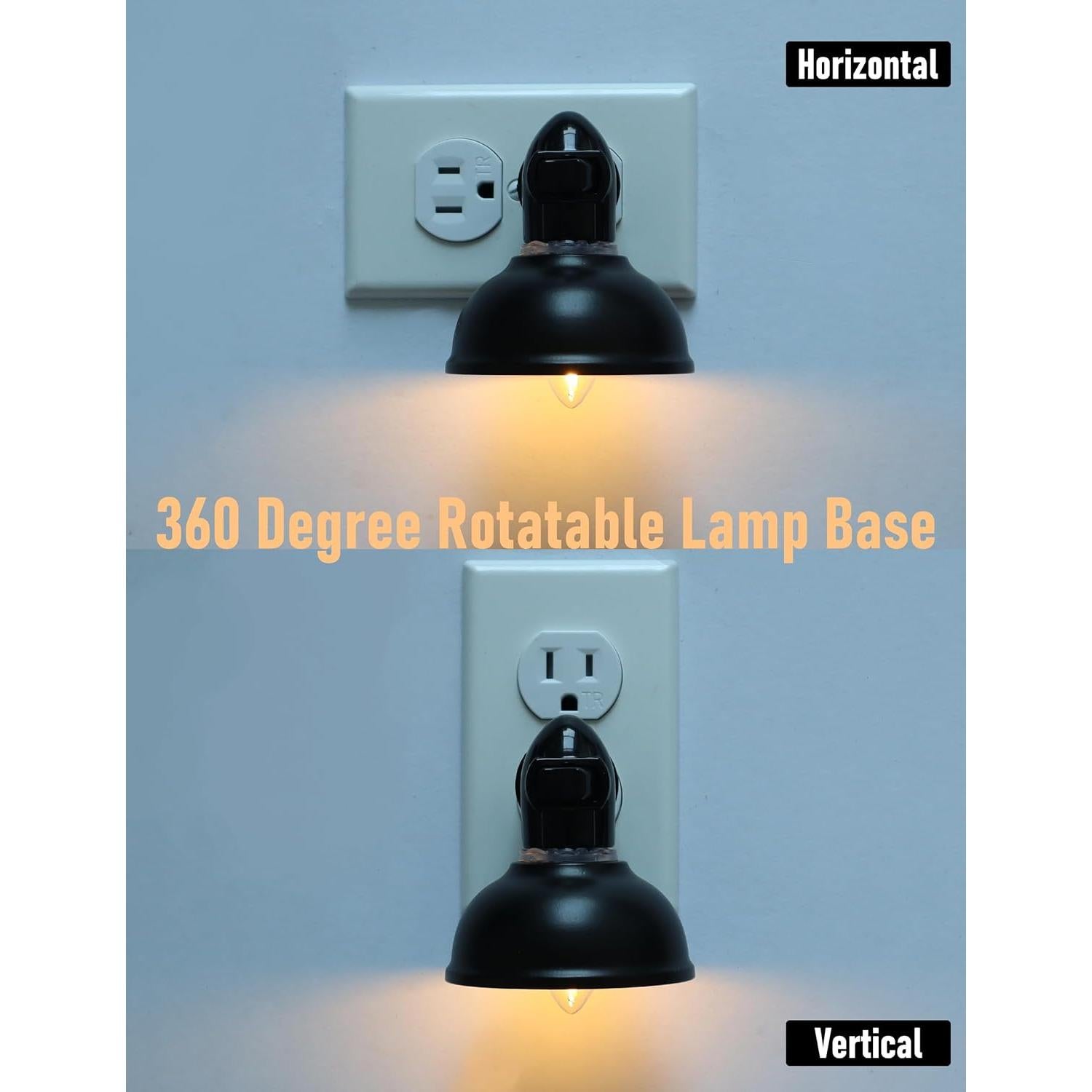 Luz Nocturna de Enchufe LOIWON Vintage 0.5W LED Pantalla Metal