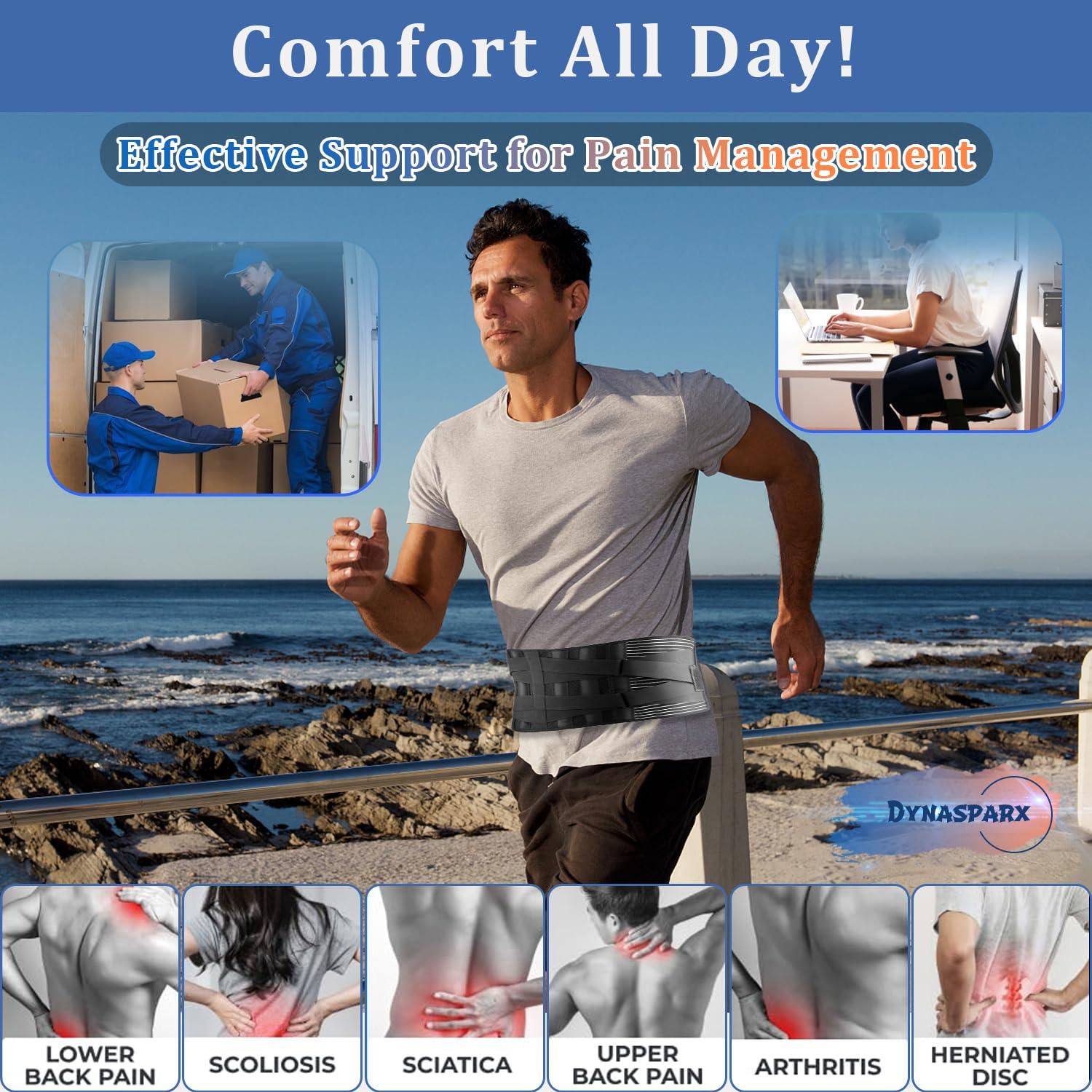 Faja Soporte Lumbar DynaSparx XL Transpirable para Espalda