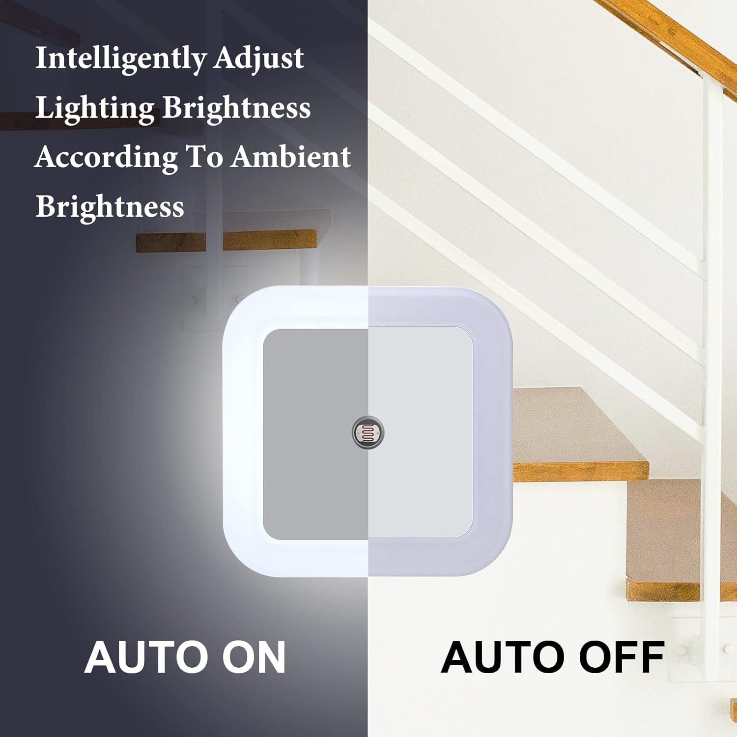 48 Luces Nocturnas LED Tuanse con Sensor Inteligente Blancas