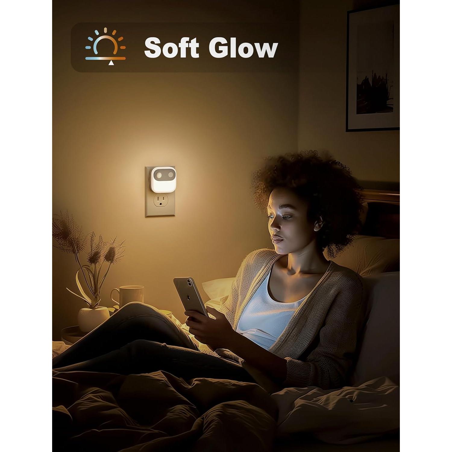 Luz Nocturna Enchufable JandCase con Sensor de Movimiento 2 Pzs