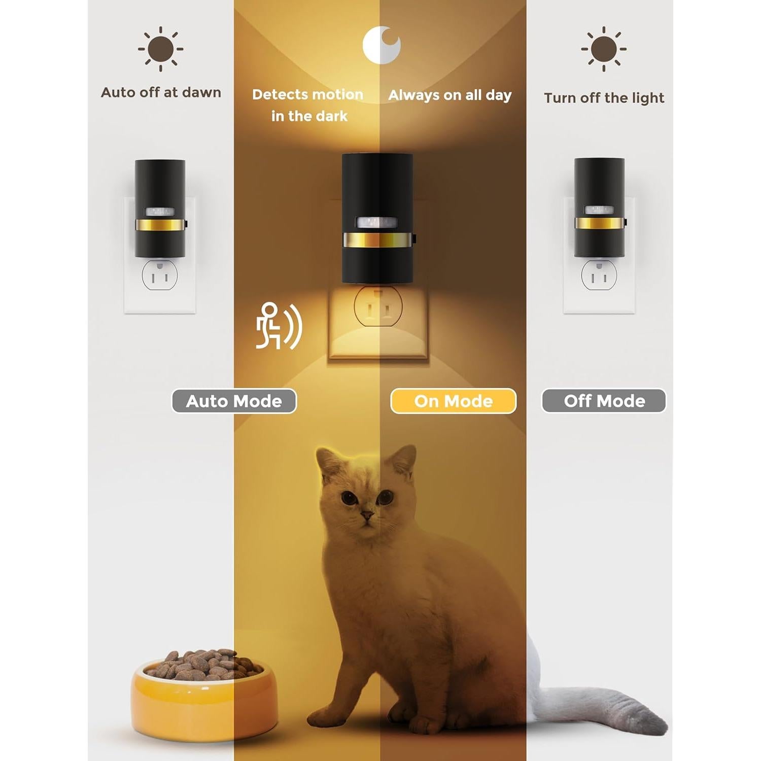 Luz Nocturna Enchufable L LOHAS LED con Sensor de Movimiento 3000K