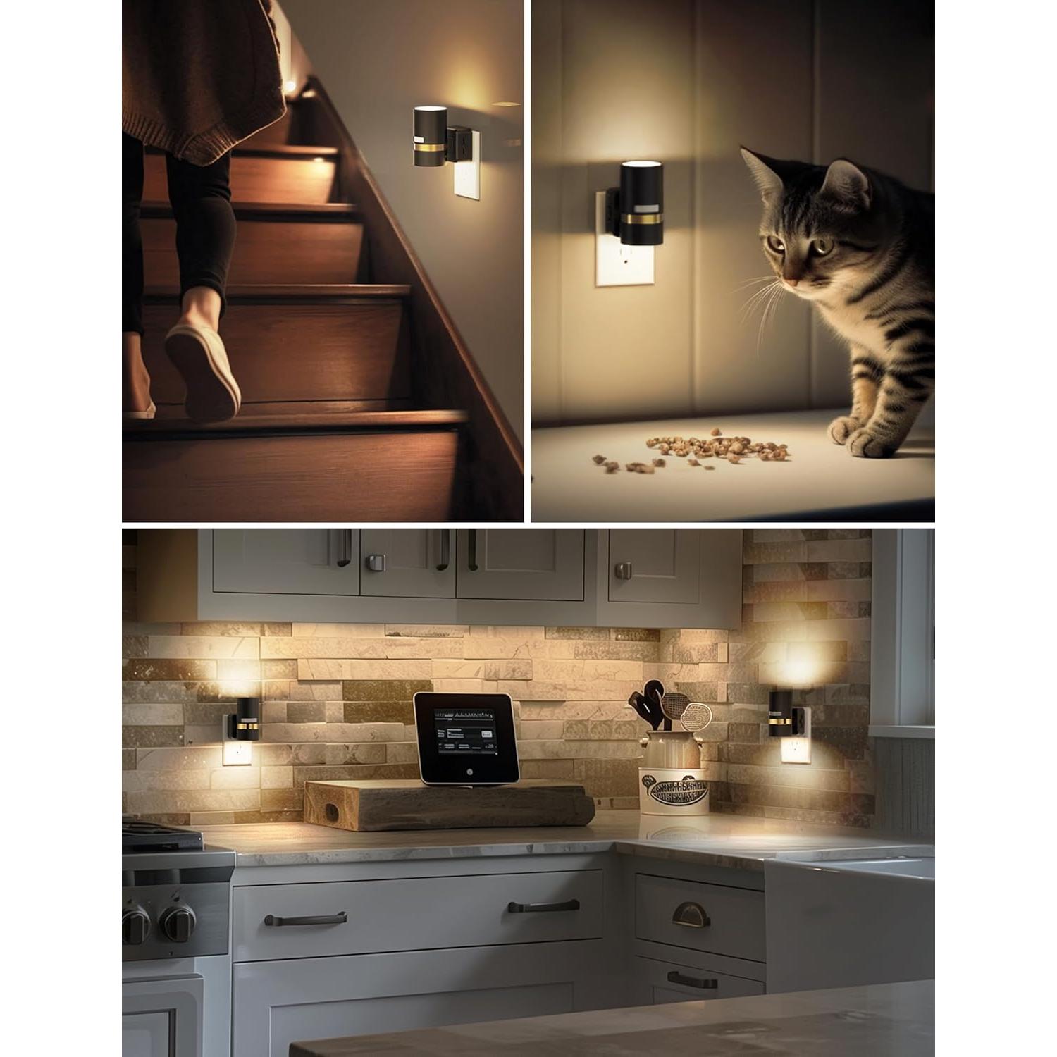 Luz Nocturna Enchufable L LOHAS LED con Sensor de Movimiento 3000K