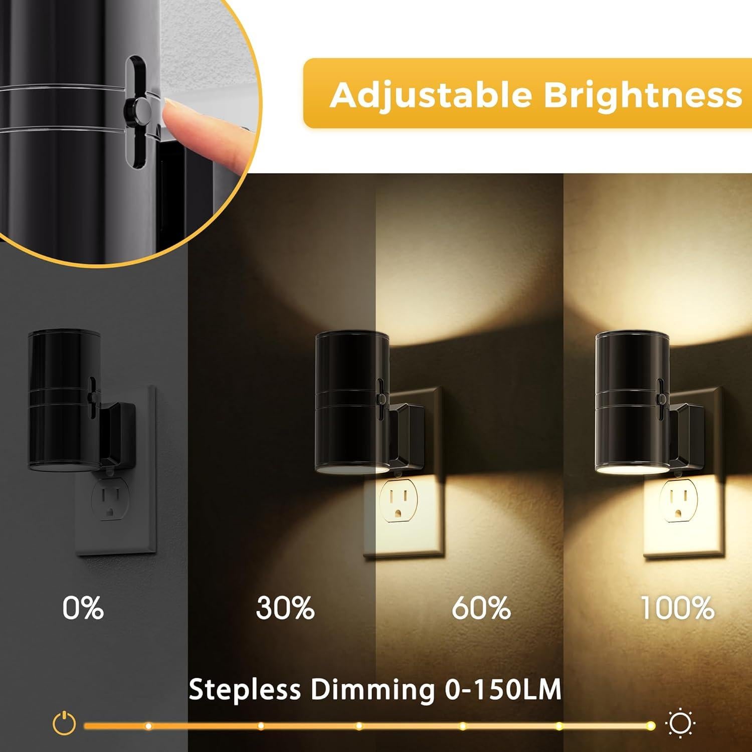 Luz Nocturna LED Regulable L LOHAS 2 Unidades 3000K