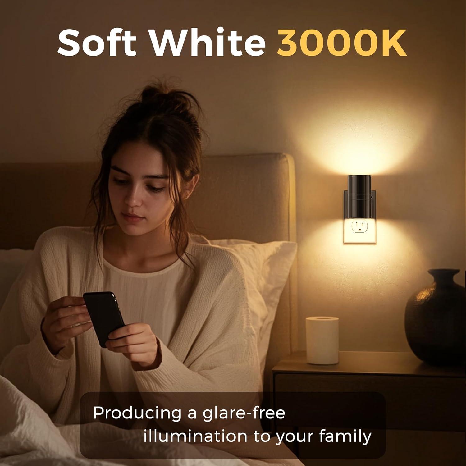 Luz Nocturna LED Regulable L LOHAS 2 Unidades 3000K