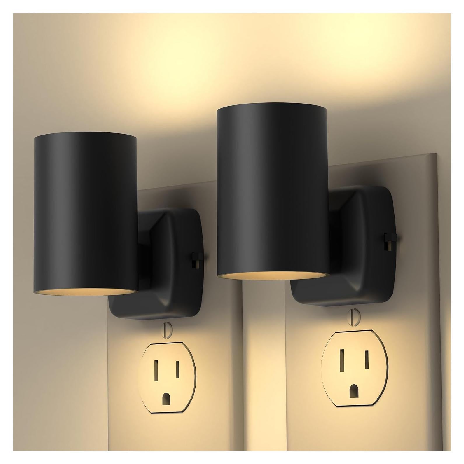 Luz Nocturna LED Enchufable FWASTT 2 PCS Sensor Crepúsculo