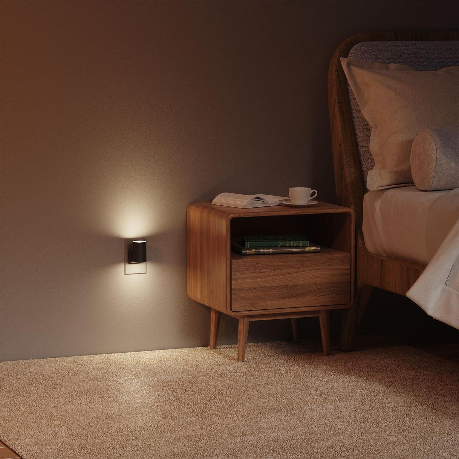 Luz Nocturna LED Enchufable FWASTT 2 PCS Sensor Crepúsculo