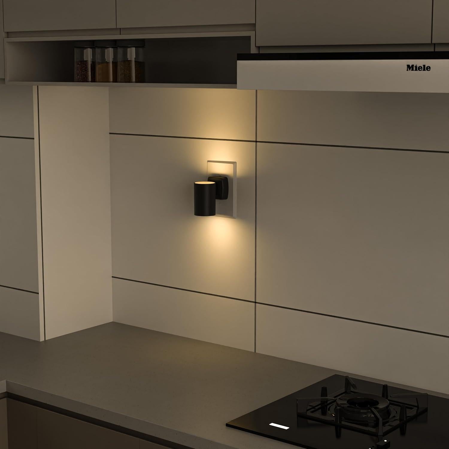 Luz Nocturna LED Enchufable FWASTT 2 PCS Sensor Crepúsculo