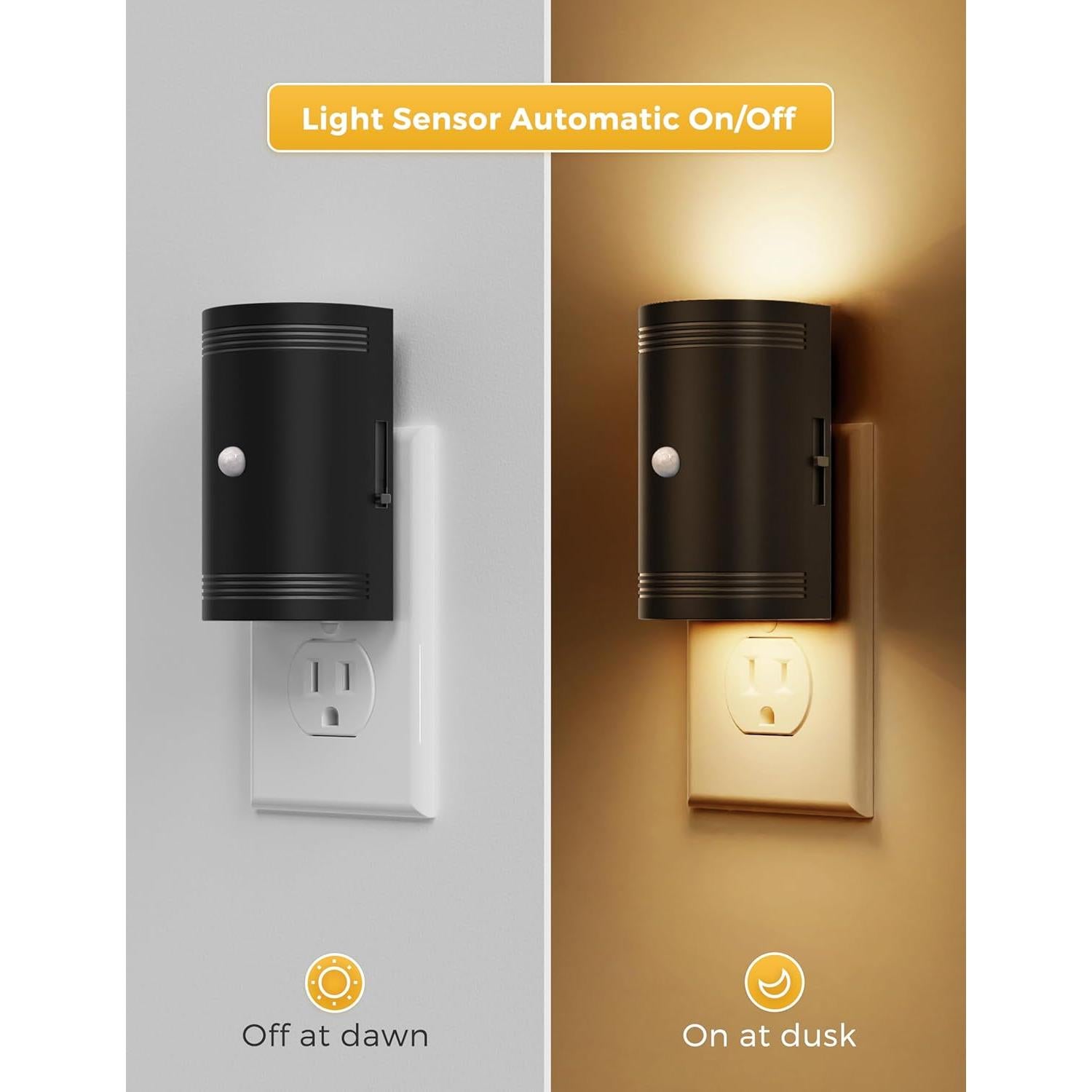 Luz Nocturna LED L LOHAS con Sensor de Movimiento 2-Pack 3000K