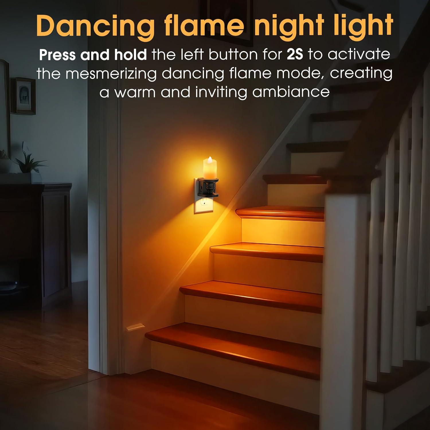 Luz Nocturna LED Briignite Ámbar 2 Piezas con Sensor