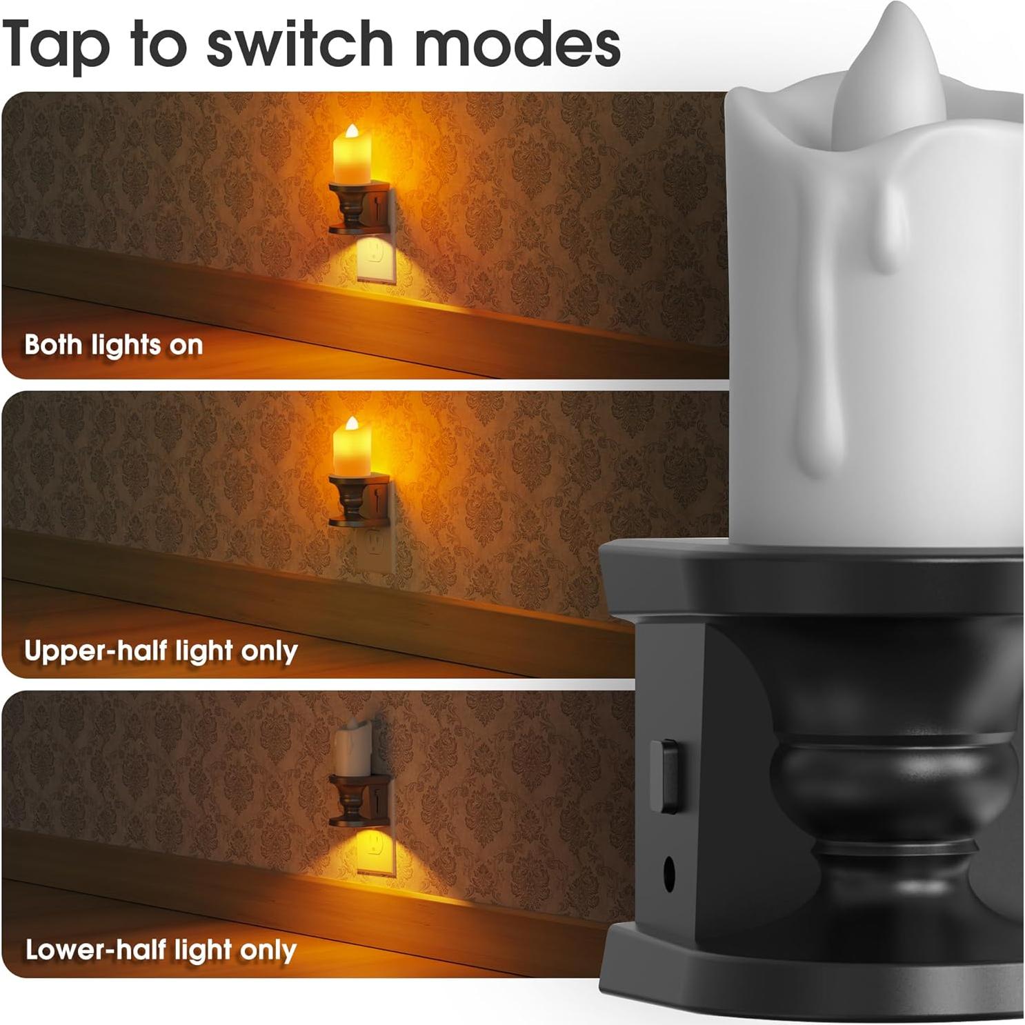 Luz Nocturna LED Briignite Ámbar 2 Piezas con Sensor