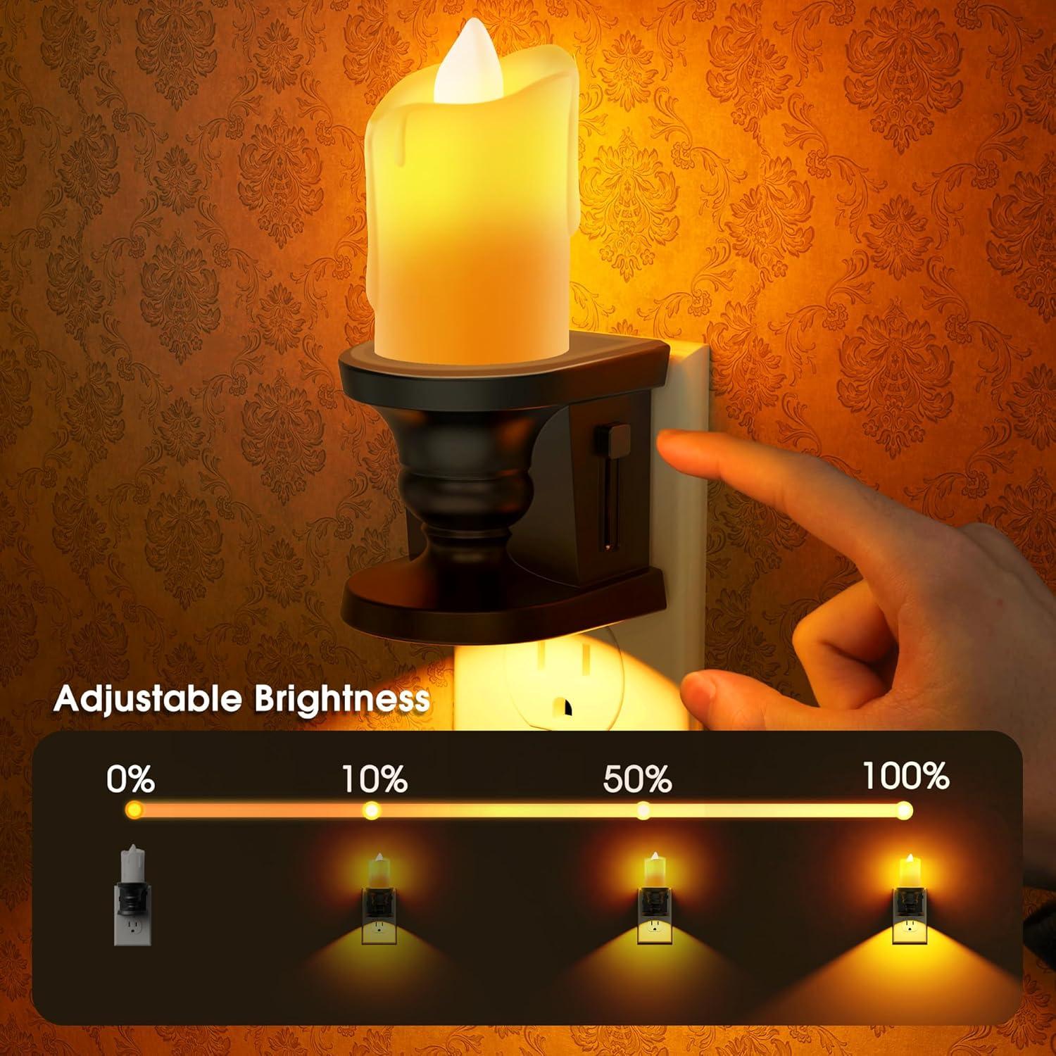 Luz Nocturna LED Briignite Ámbar 2 Piezas con Sensor