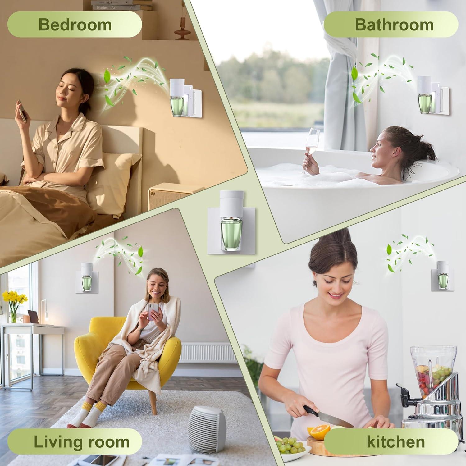 Enchufe de Fragancia de Pared ROSSEX 2 Pcs con Luz Nocturna