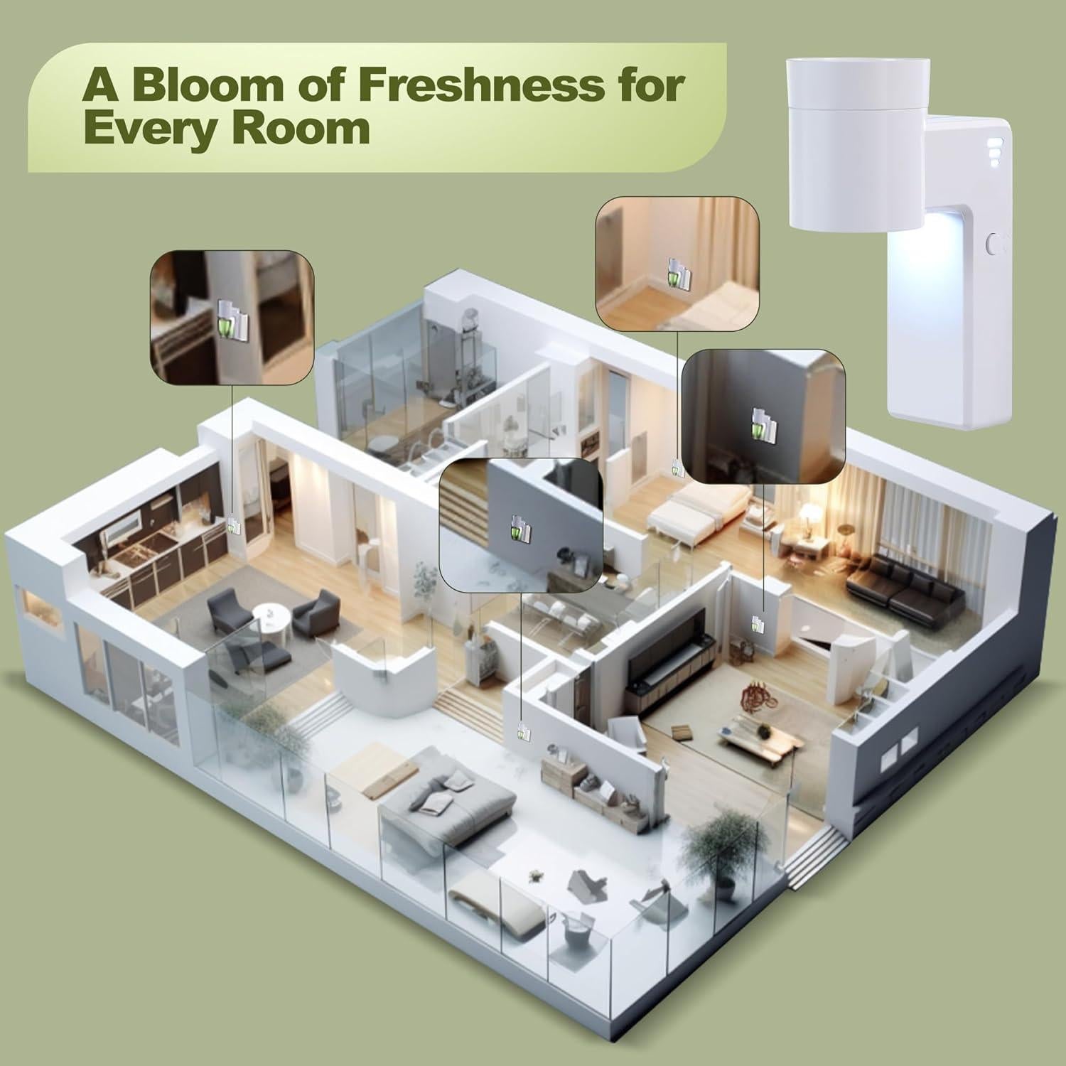 Enchufe de Fragancia de Pared ROSSEX 2 Pcs con Luz Nocturna