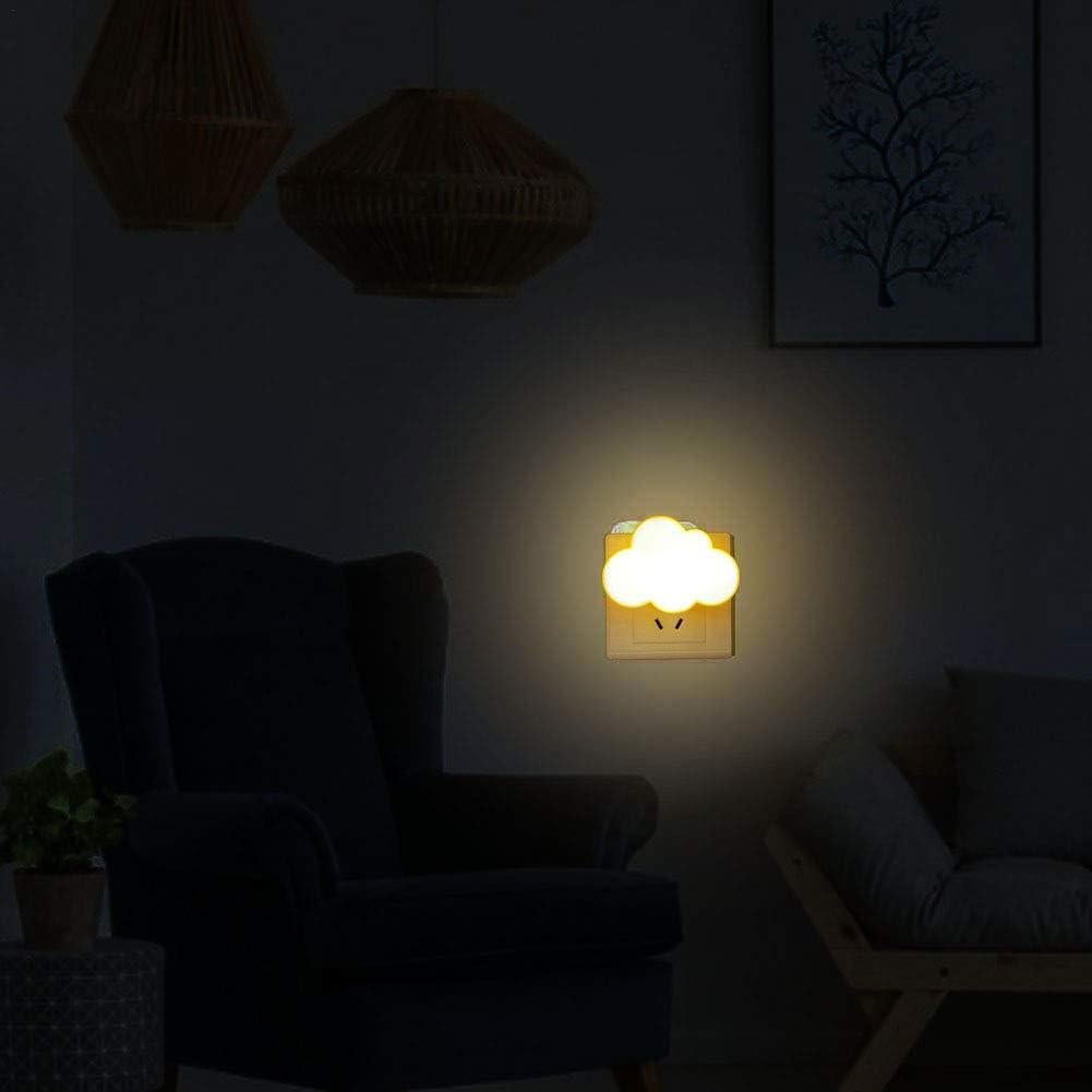 Luz Nocturna Enchufable AUSAYE Nube LED 0.5W Luz Cálida