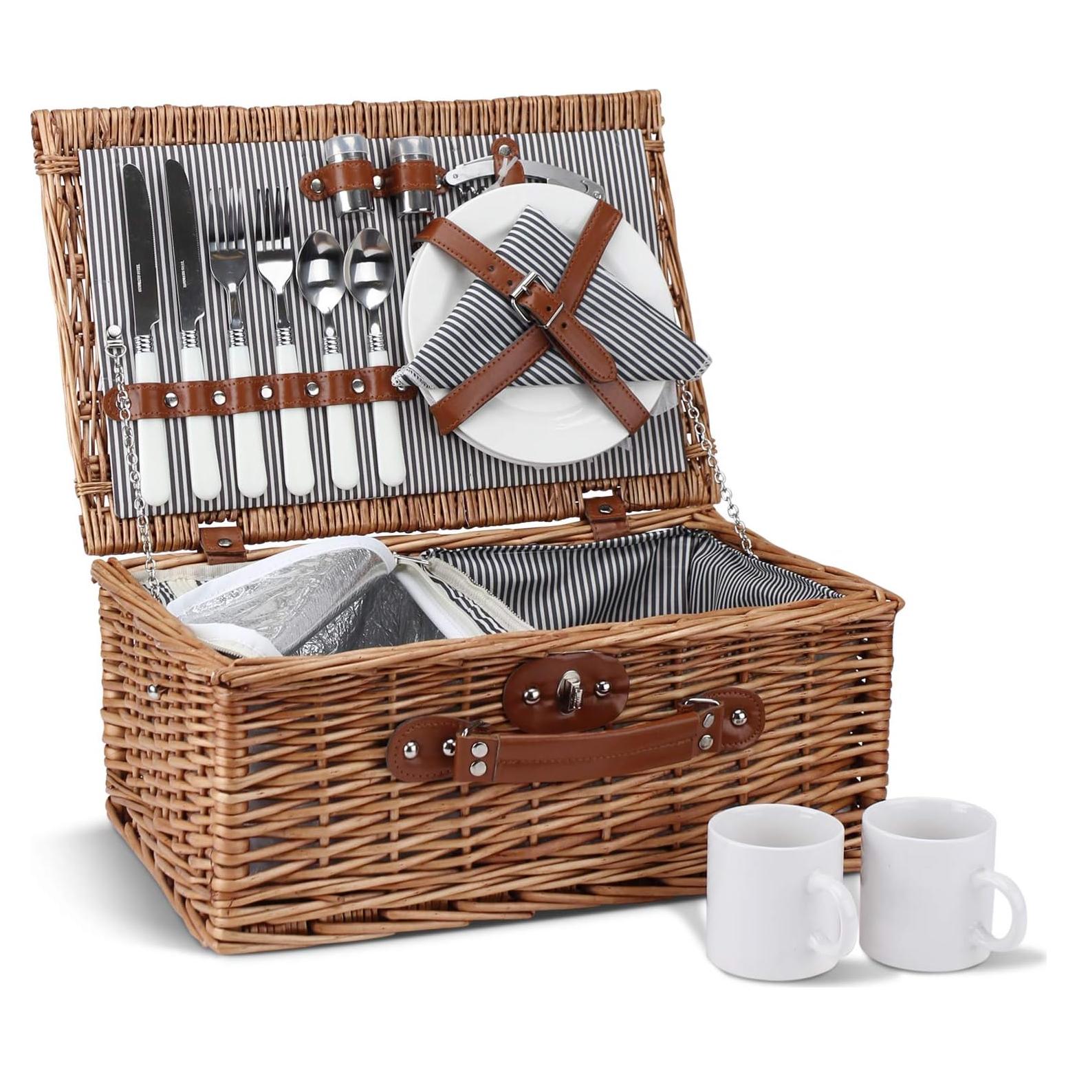 Cesta de Picnic ZORMY para 2 Personas con Compartimento Aislado