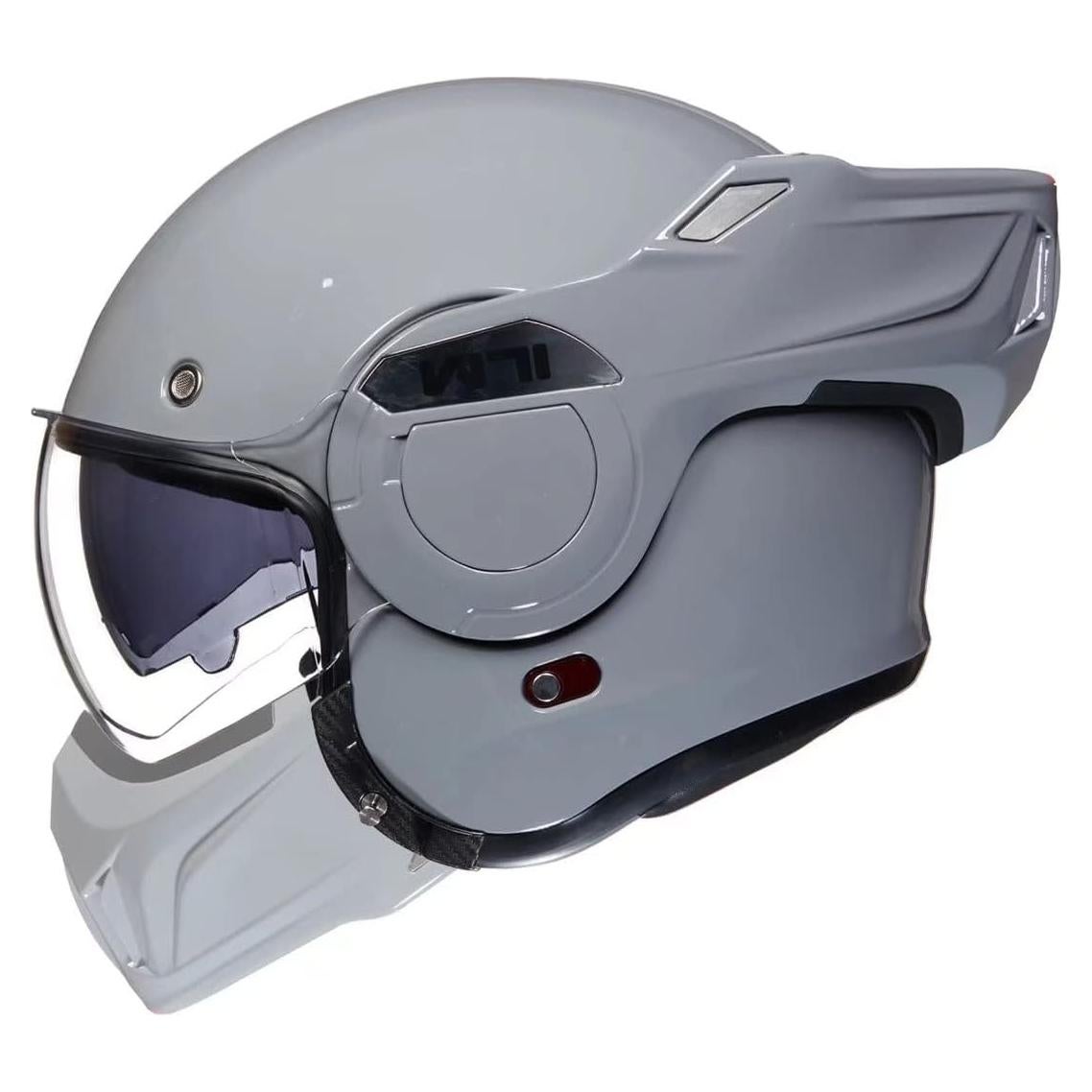 Casco Modular ILM B707 Vintage Gris Pequeño para Motocicleta