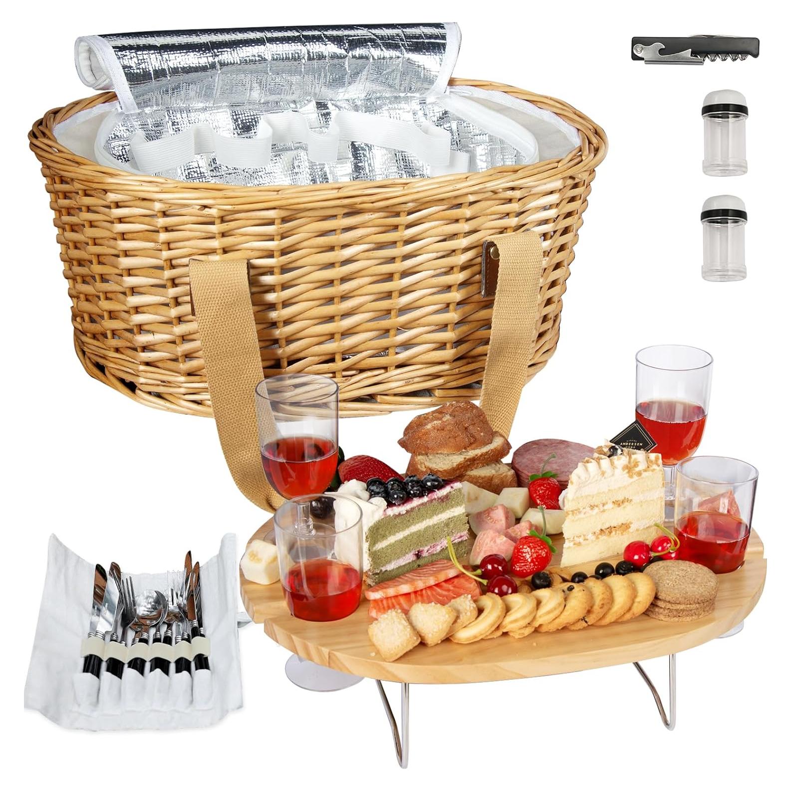 Conjunto de picnic Hap Tim para 4 personas con mesa y bolsa