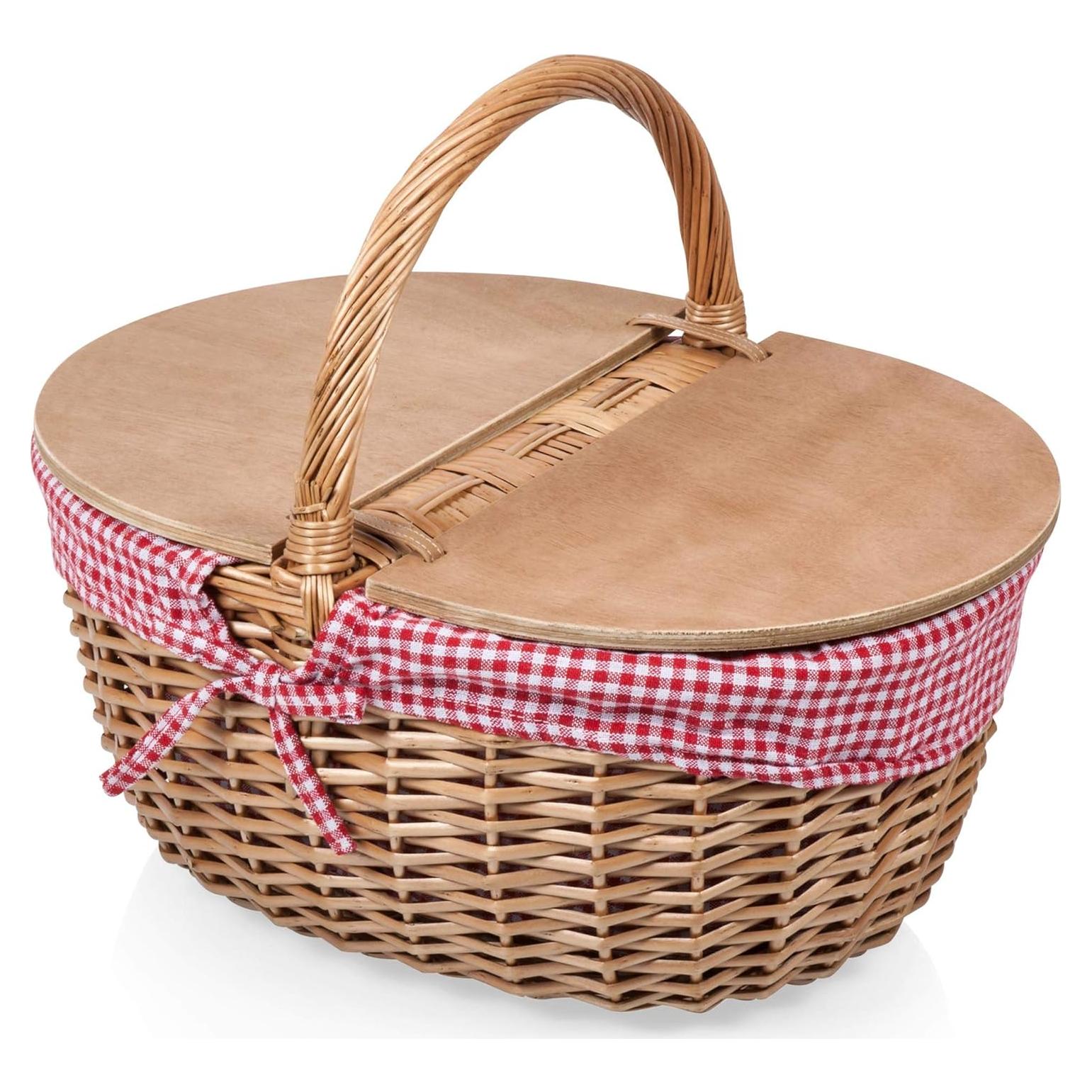 Cesta de Picnic Vintage Country PICNIC TIME para 2 - Mimbre