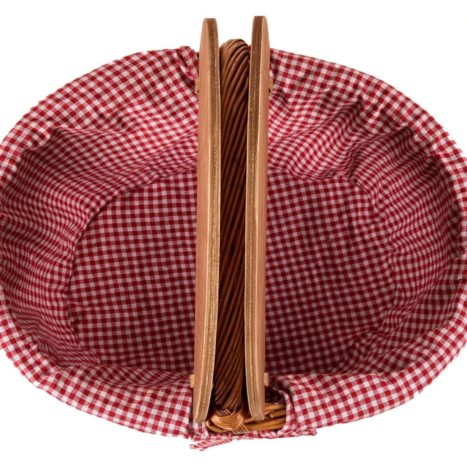 Cesta de Picnic Vintage Country PICNIC TIME para 2 - Mimbre