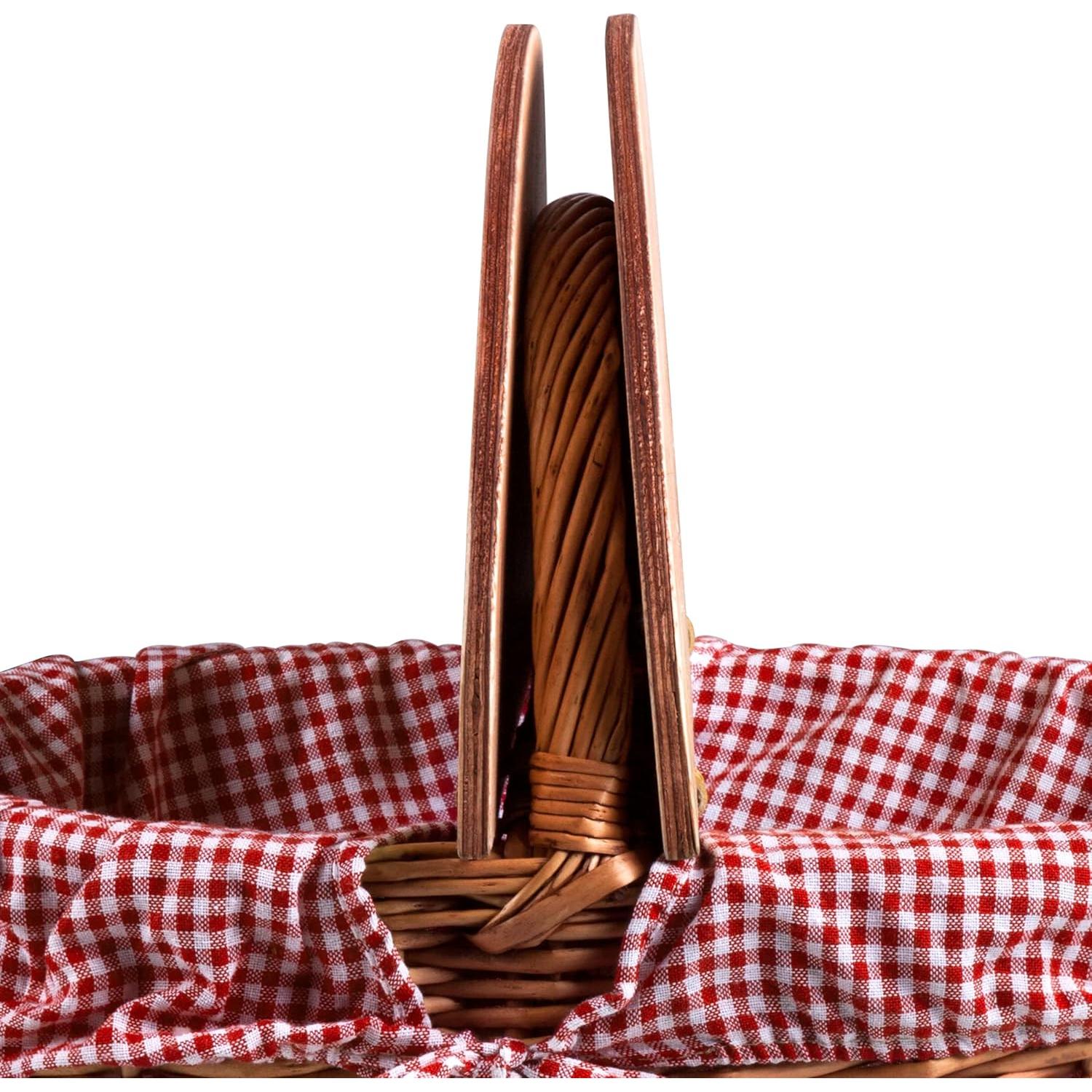 Cesta de Picnic Vintage Country PICNIC TIME para 2 - Mimbre