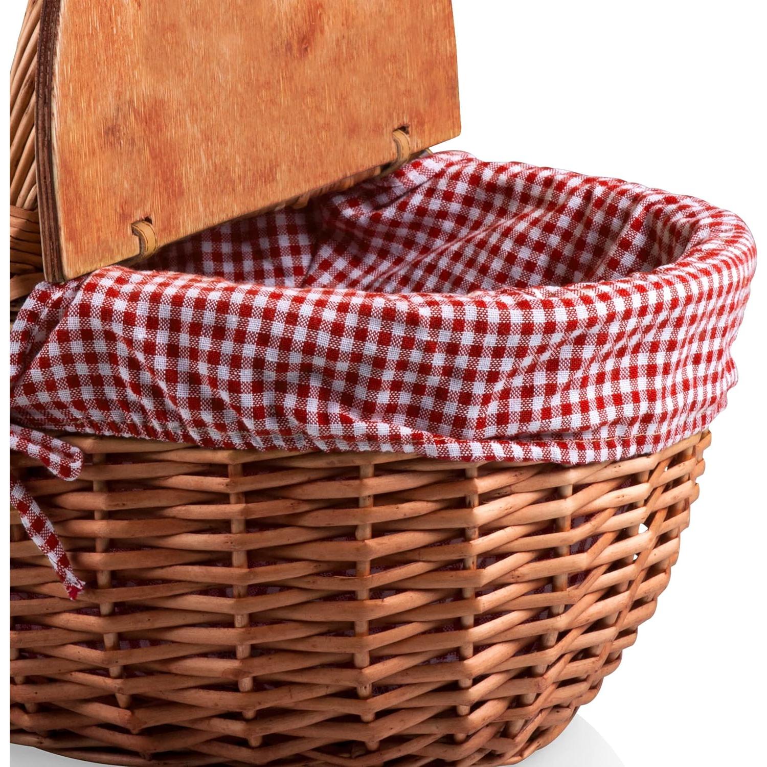 Cesta de Picnic Vintage Country PICNIC TIME para 2 - Mimbre