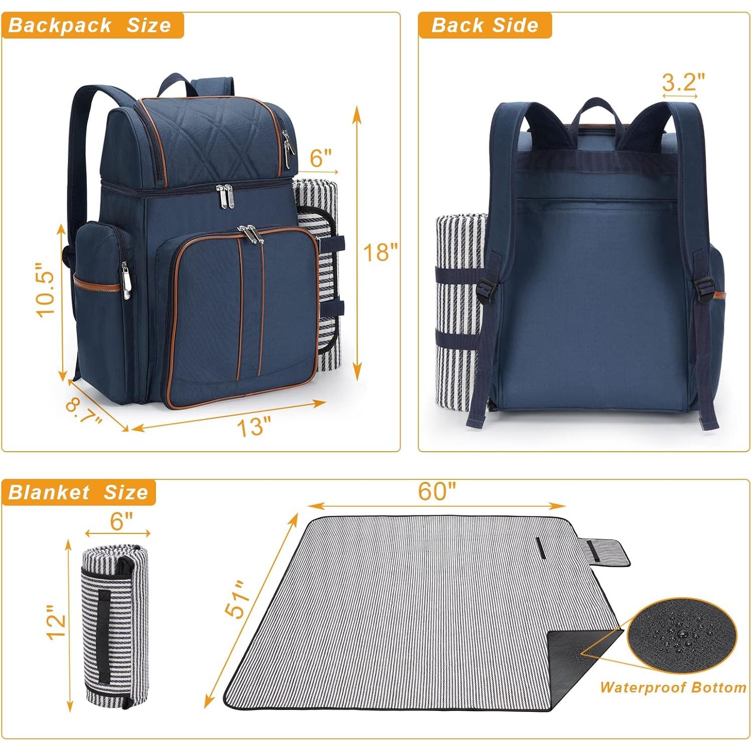 Mochila de Picnic 4 Personas TwentyNext Aislada Caqui