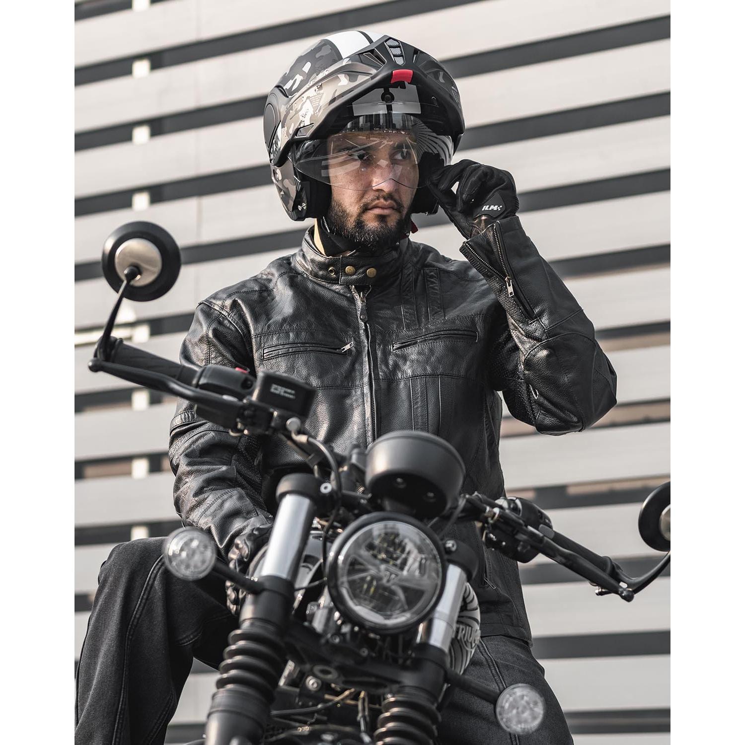 Casco Modular ILM B707 Camuflaje para Motocicleta S