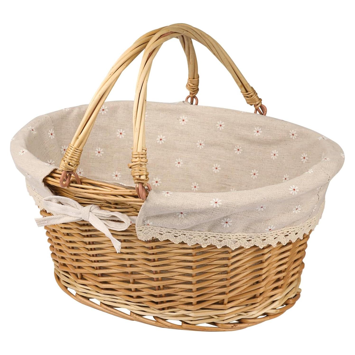 Cesta de Mimbre Ovalada GNIEMCKIN 36.1x27.9x17 cm Natural