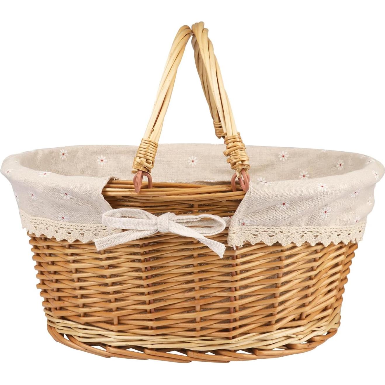 Cesta de Mimbre Ovalada GNIEMCKIN 36.1x27.9x17 cm Natural