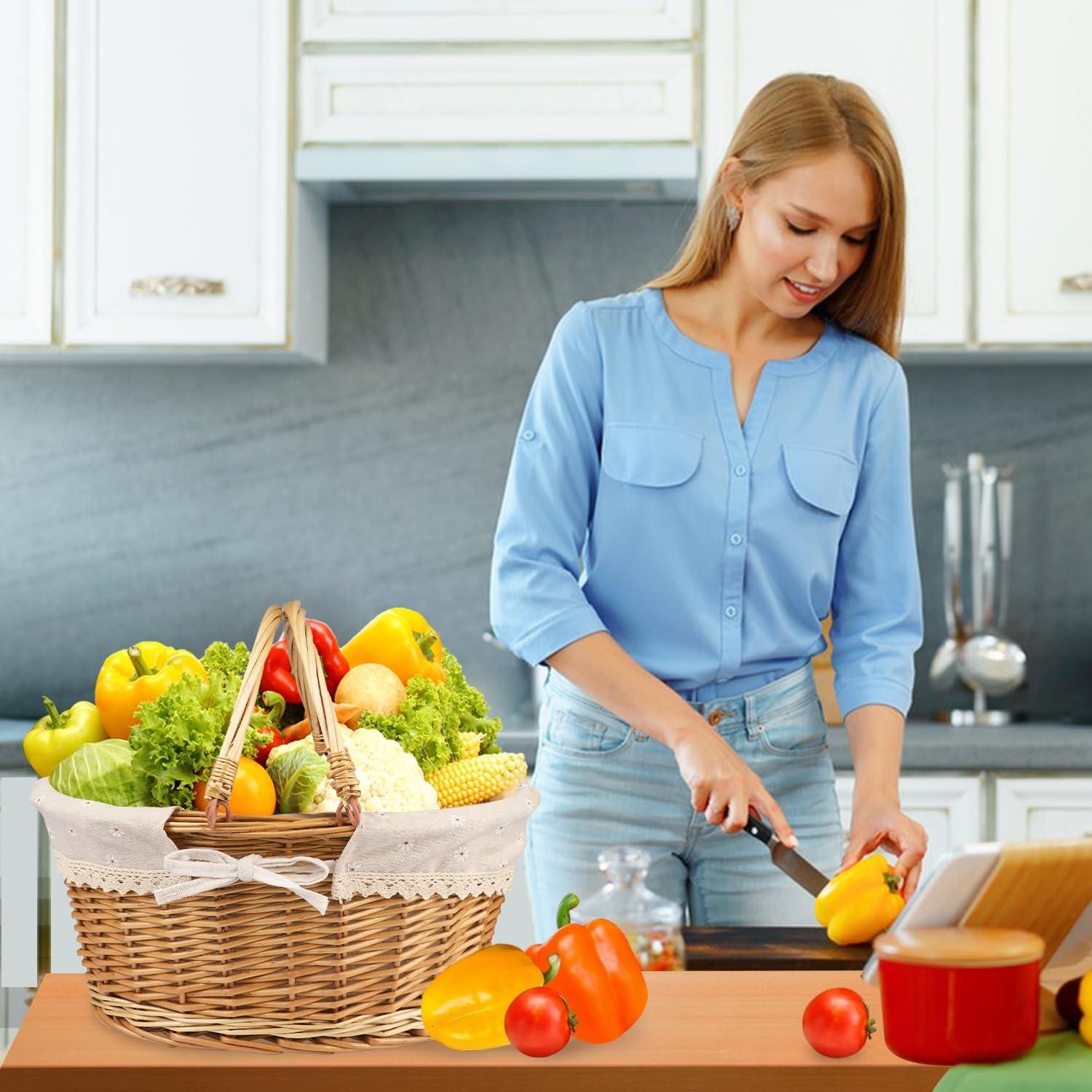 Cesta de Mimbre Ovalada GNIEMCKIN 36.1x27.9x17 cm Natural