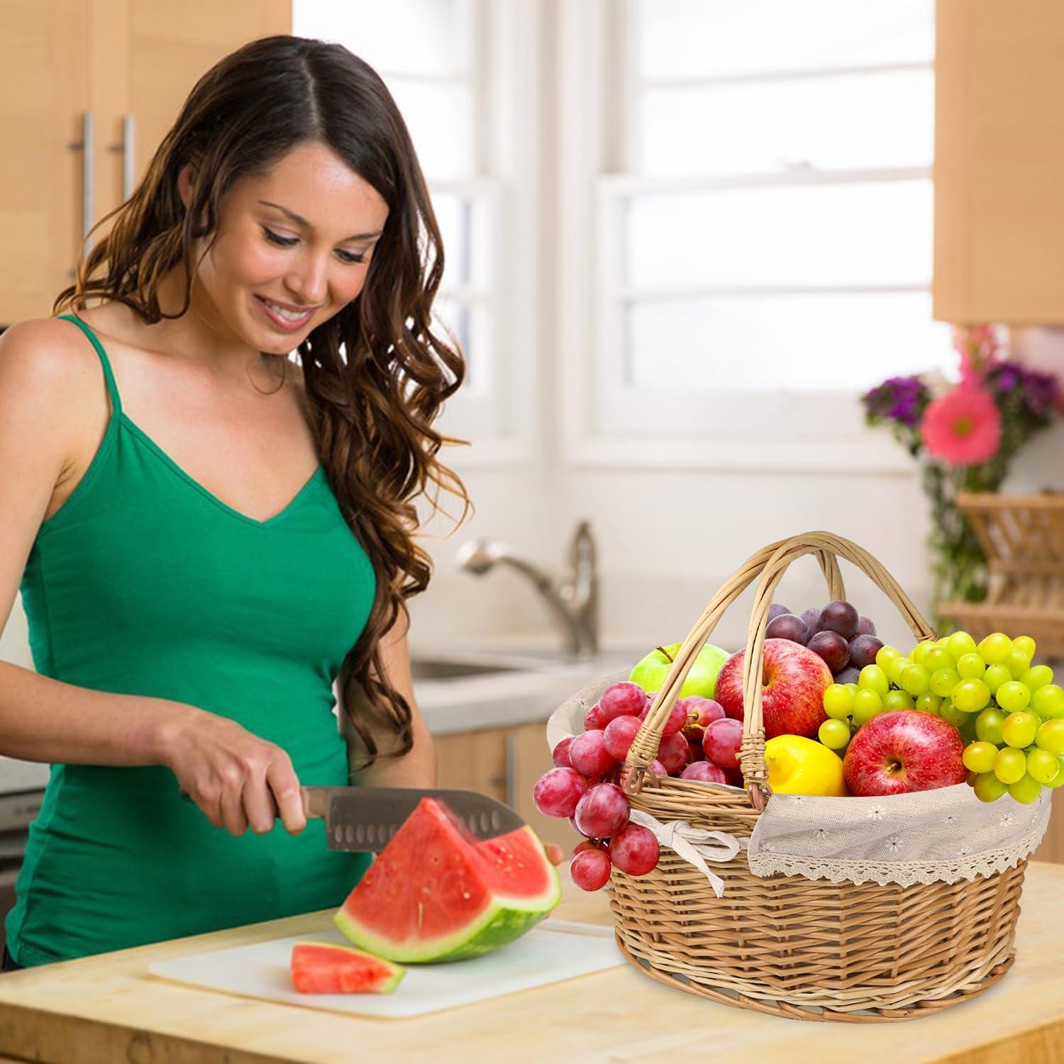 Cesta de Mimbre Ovalada GNIEMCKIN 36.1x27.9x17 cm Natural