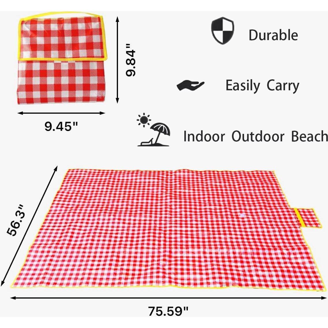 Canasta de Picnic Grande OrgaNatureQueen con Manta 39.1 cm
