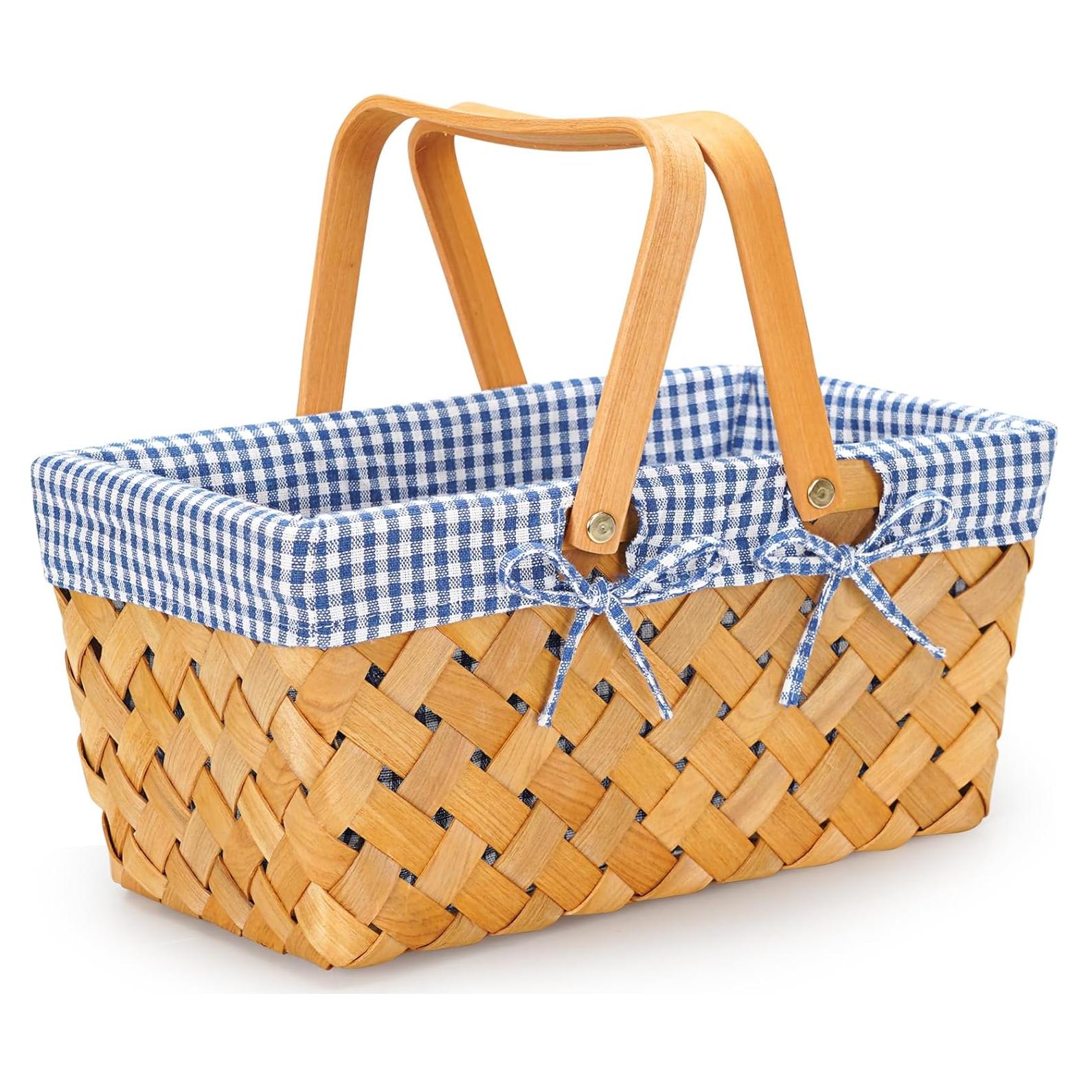 Cesta de Picnic G GOOD GAIN de Madera Plegable Azul 31.75x20.32cm