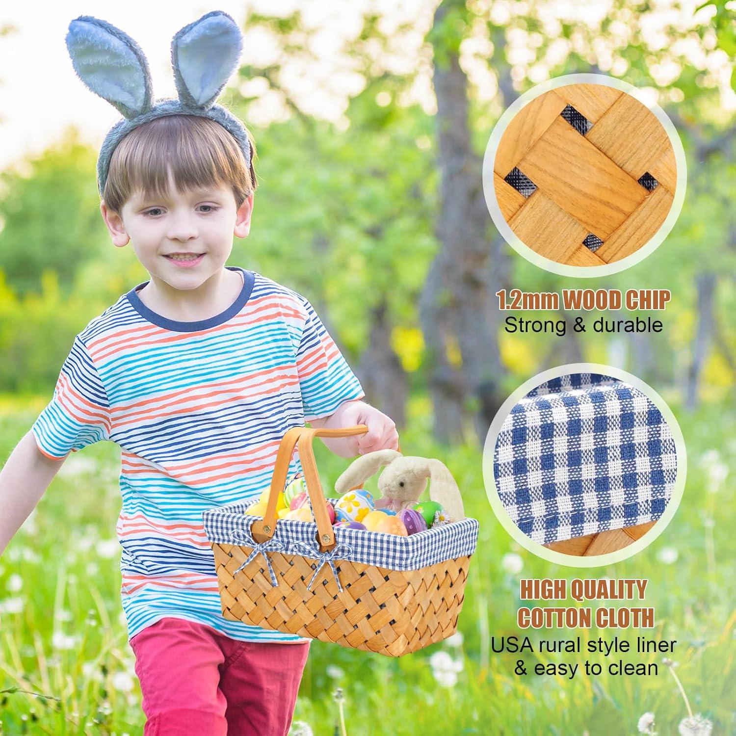 Cesta de Picnic G GOOD GAIN de Madera Plegable Azul 31.75x20.32cm