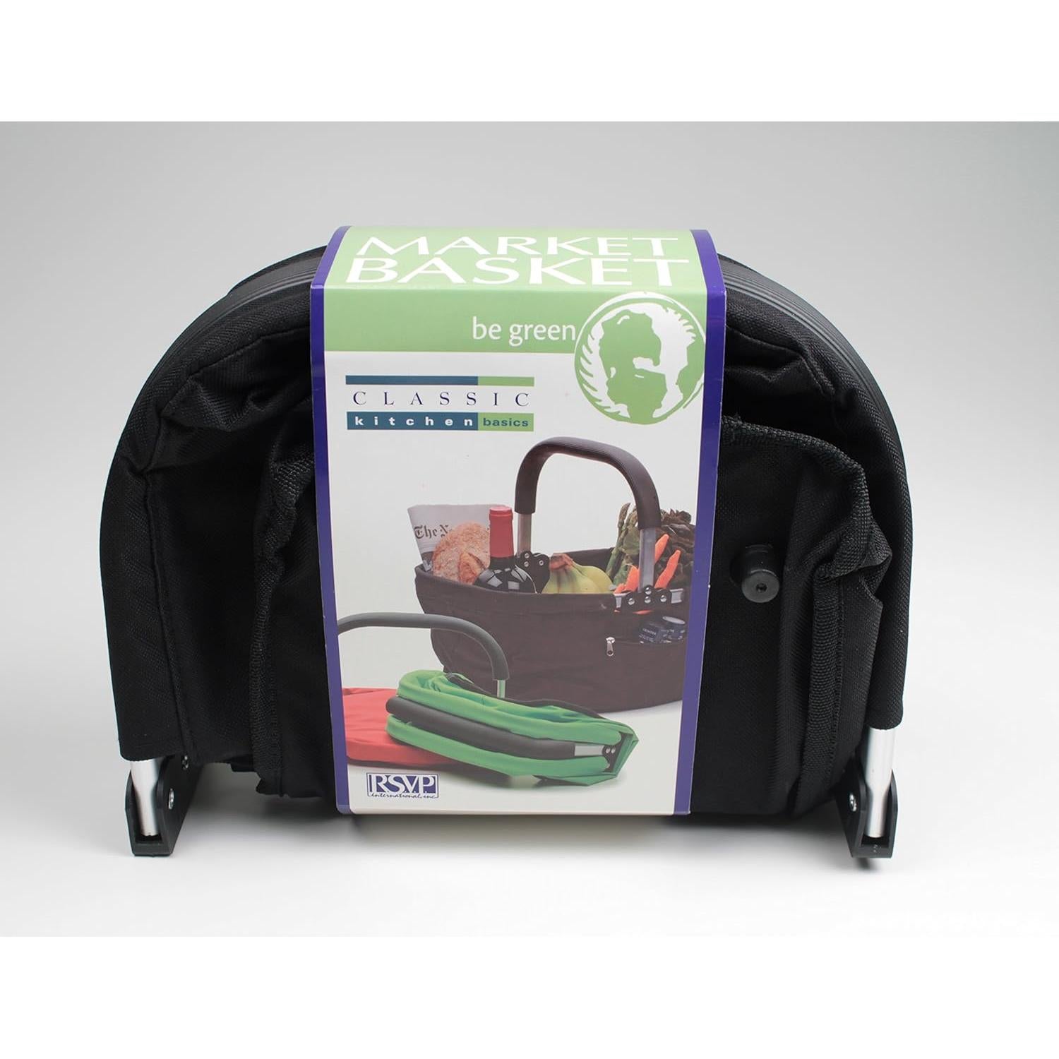 Canasta de Mercado Plegable RSVP Internacional 43x28x23 cm Negra