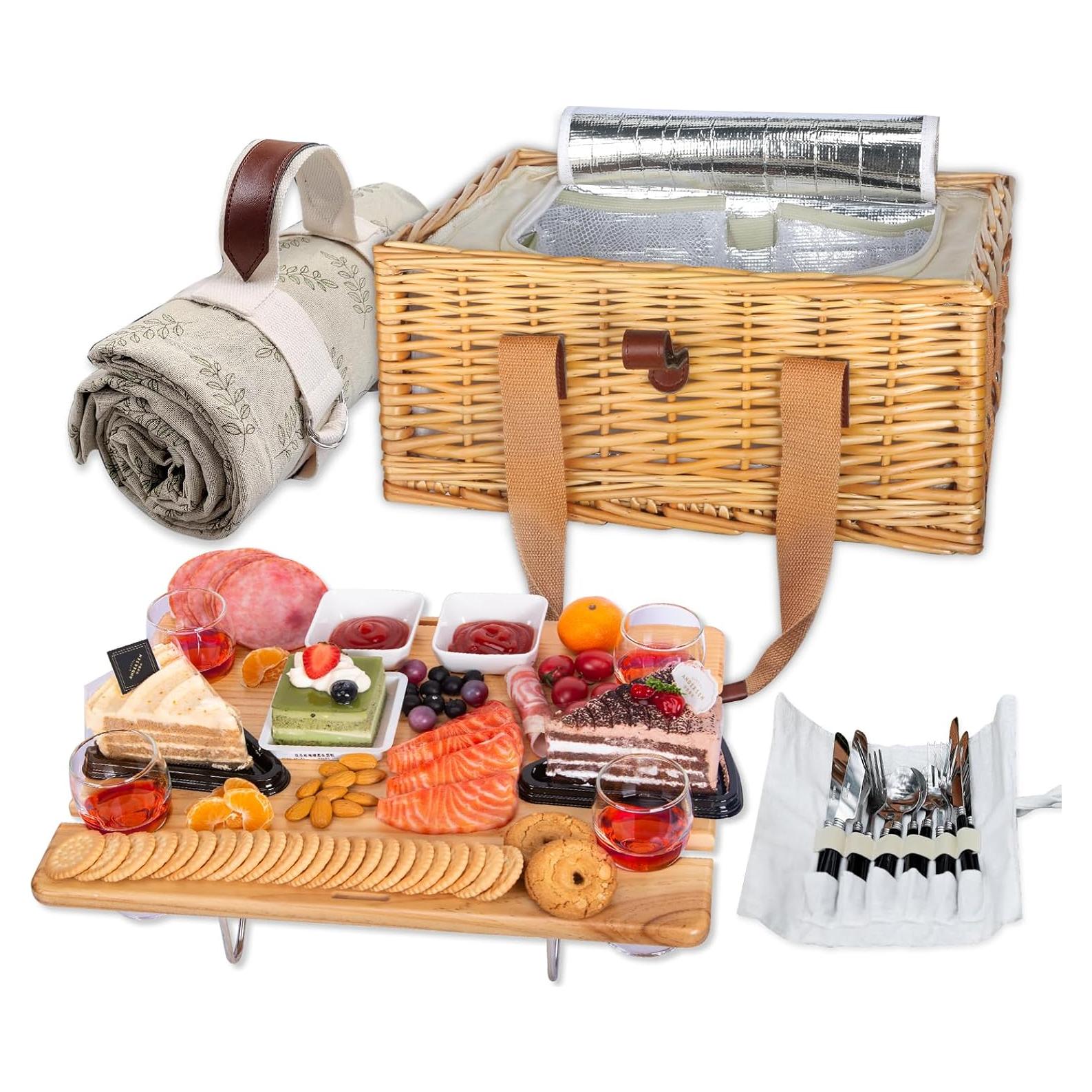 Cesta de Picnic Hap Tim para 4 Personas con Mesa Plegable