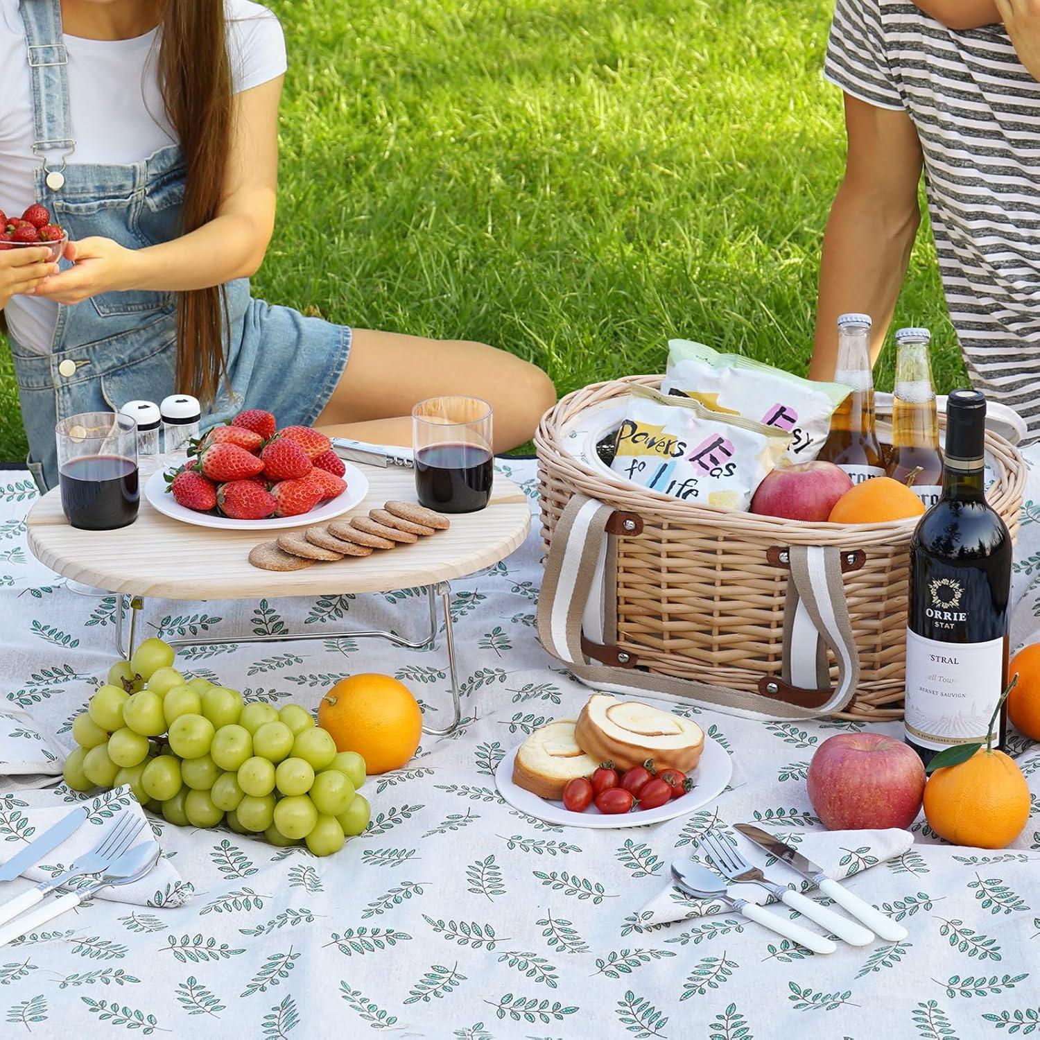 Juego de Cesta de Picnic Zettfuly para 2 Personas con Manta
